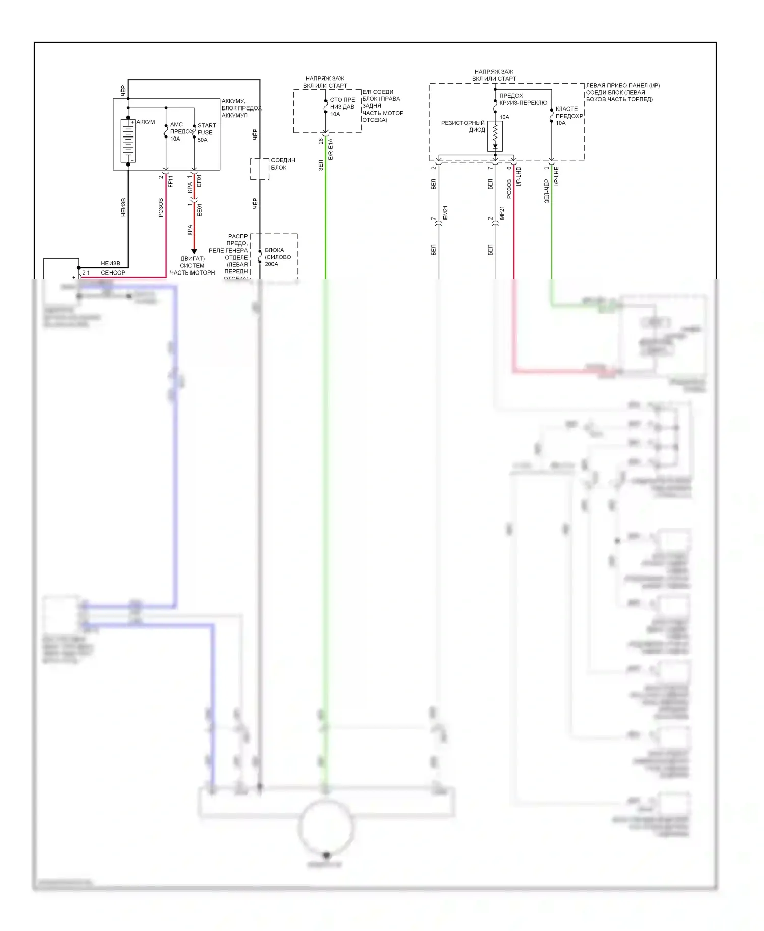 Genesis Hyundai II (2013-2016): 3.8l, электросхема генератора 