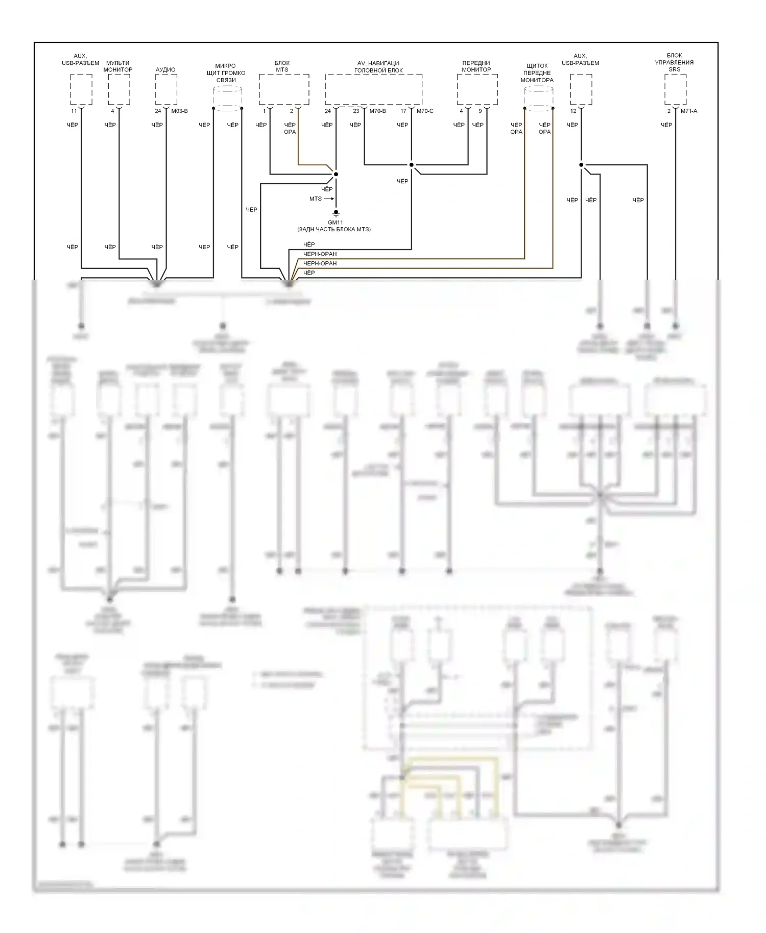 Genesis Hyundai II (2013-2016): Электросхема точек подключения масс (2 из 4) 