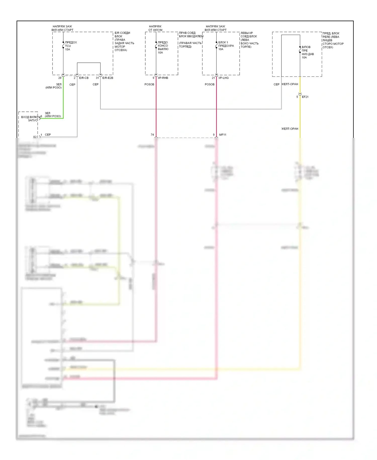 Genesis Hyundai II (2013-2016): Электросхема электрохромного зеркала 