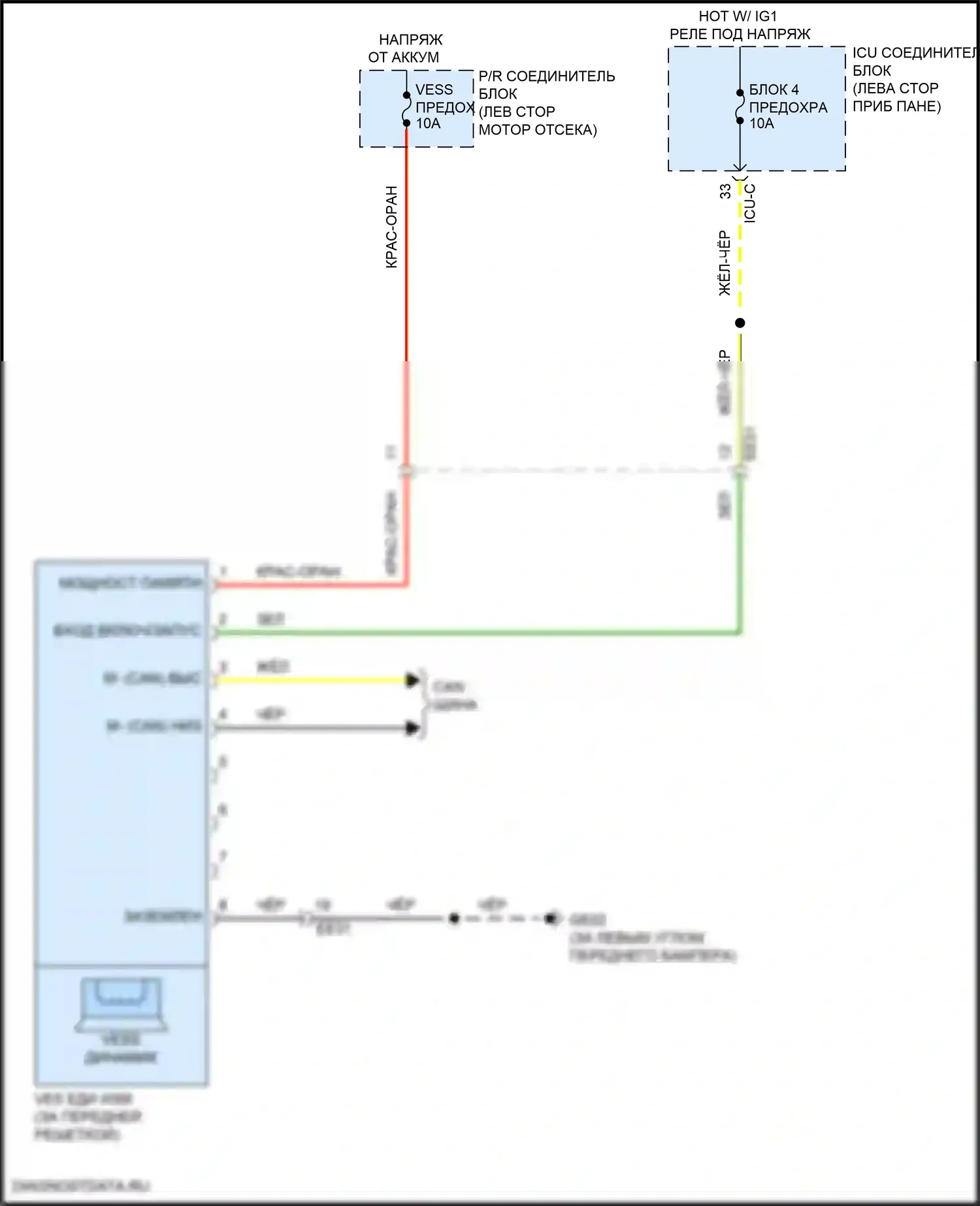 IONIQ 5 Hyundai I (2021-2024): Электросхема системы звука виртуального двигателя 