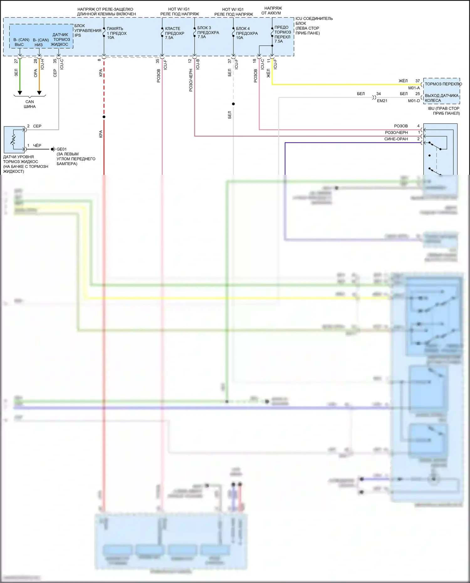 IONIQ 5 Hyundai I (2021-2024): Антиблокировочная система abs электросхема (2 из 2) 