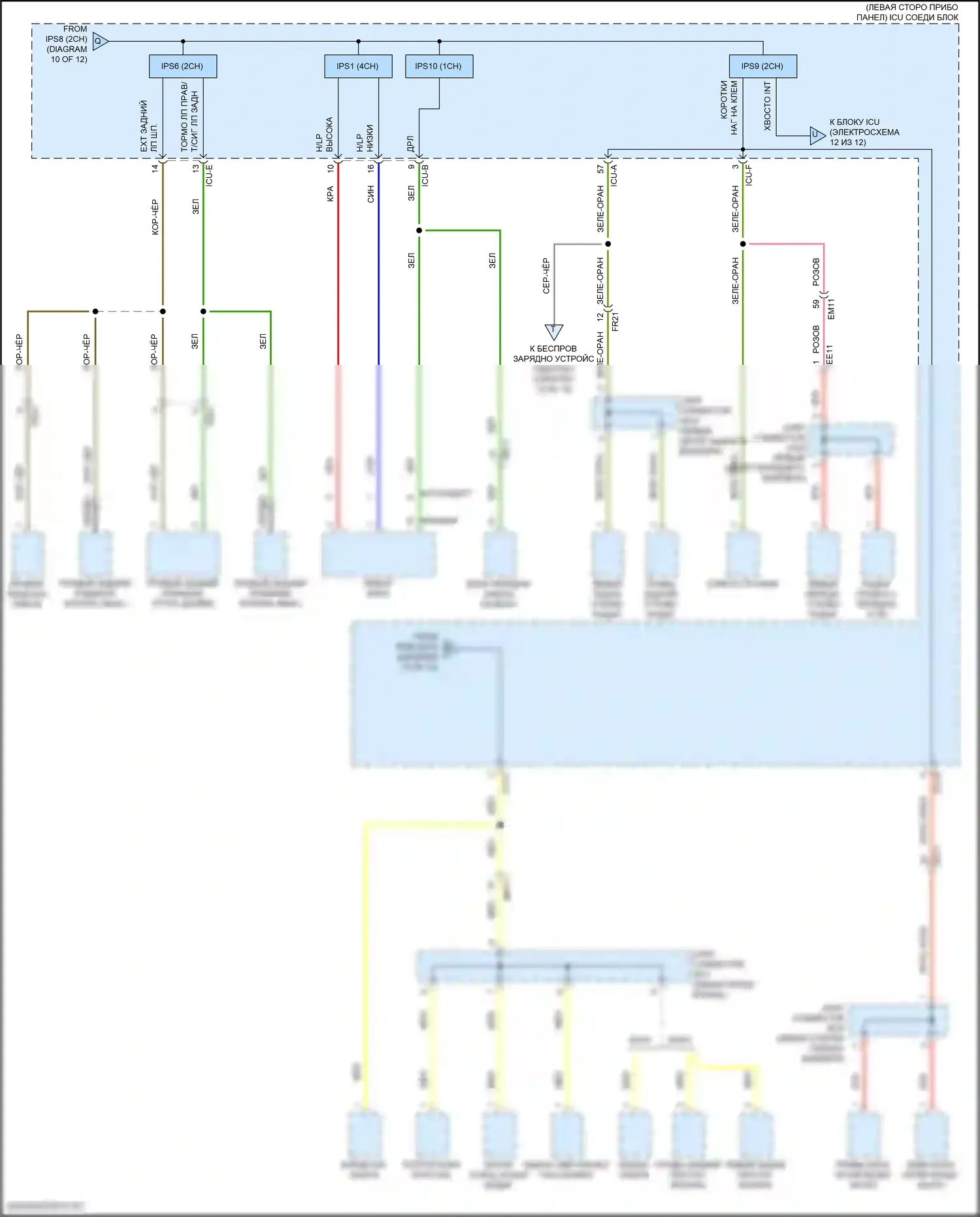 IONIQ 5 Hyundai I (2021-2024): Электросхема блока предохранителей реле (11 из 12) 