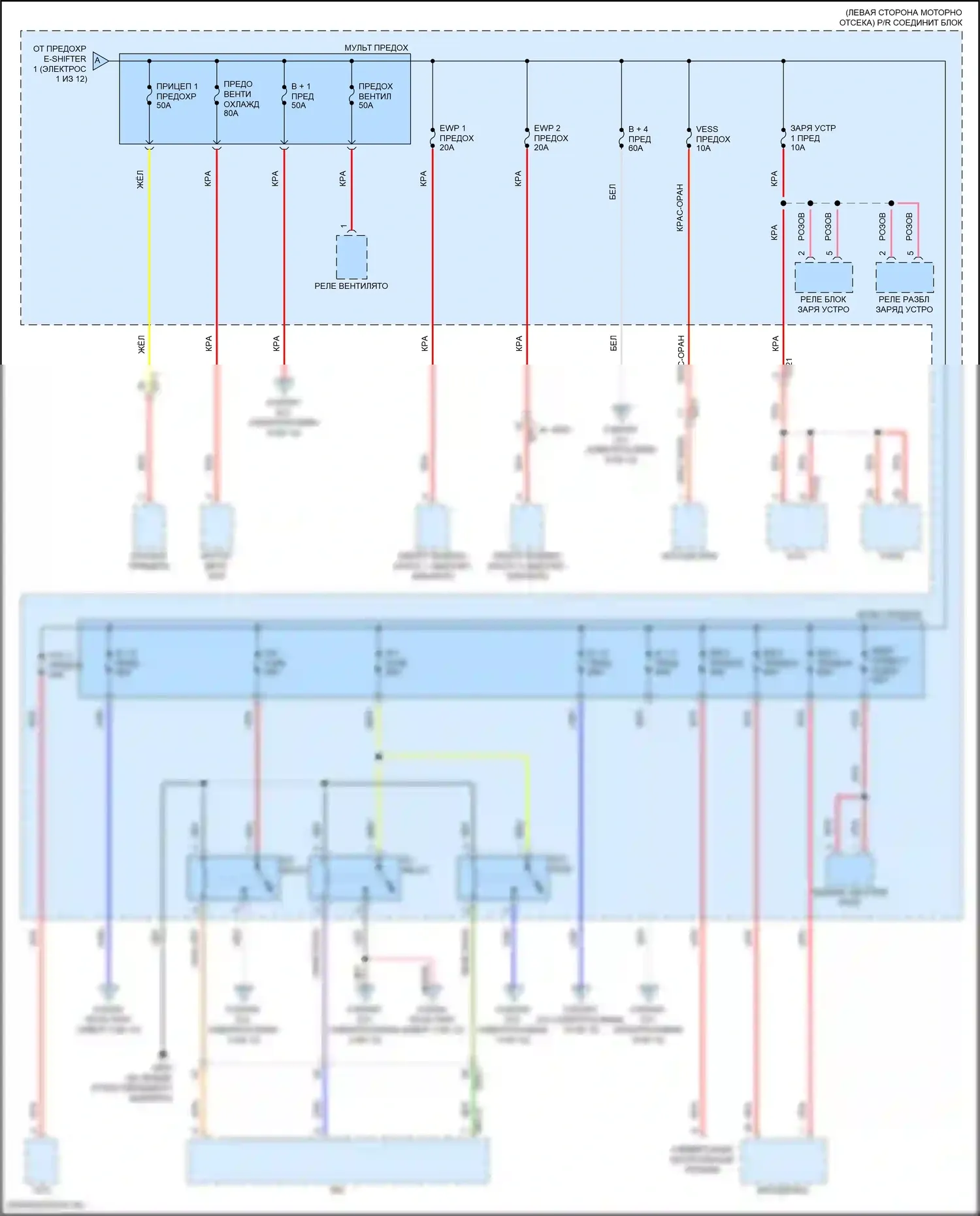 IONIQ 5 Hyundai I (2021-2024): Электросхема блока предохранителей реле (2 из 12) 