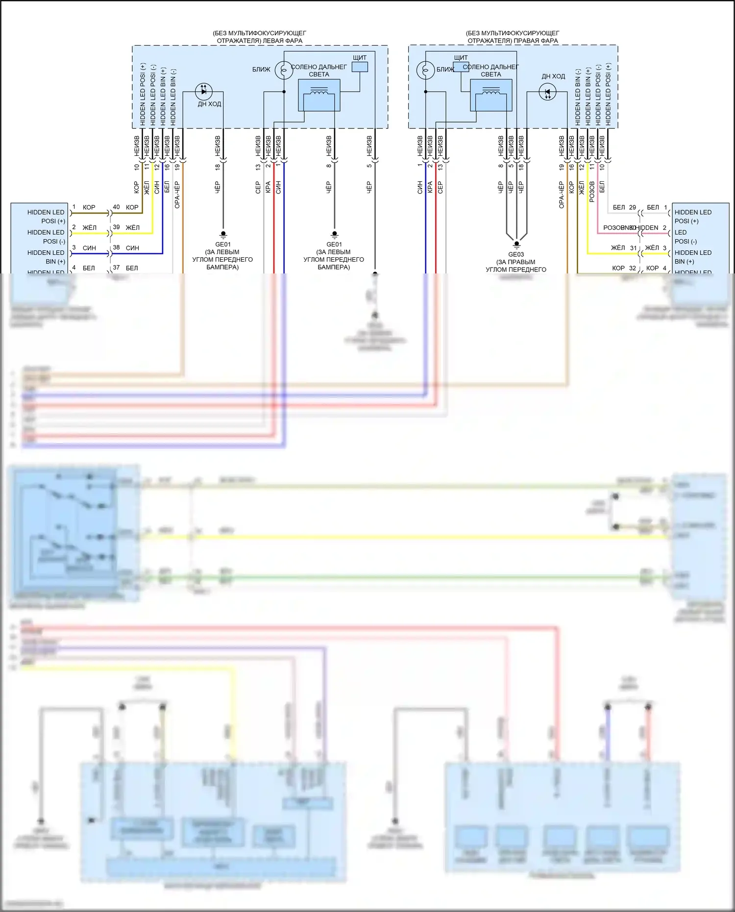 IONIQ 5 Hyundai I (2021-2024): Электросхема автоламп (2 из 2) 