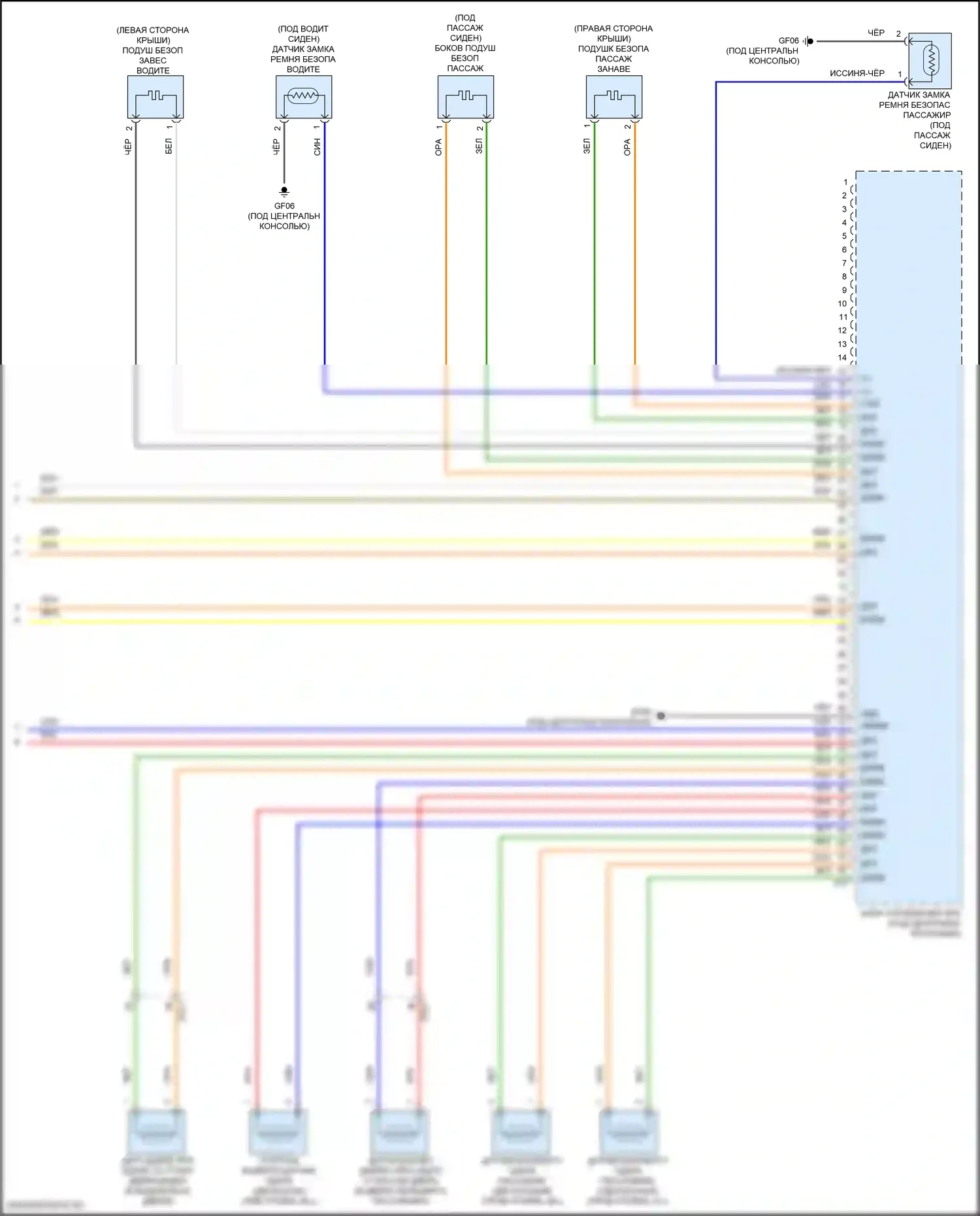 IONIQ 5 Hyundai I (2021-2024): Электросхема подушек безопасности (3 из 3) 