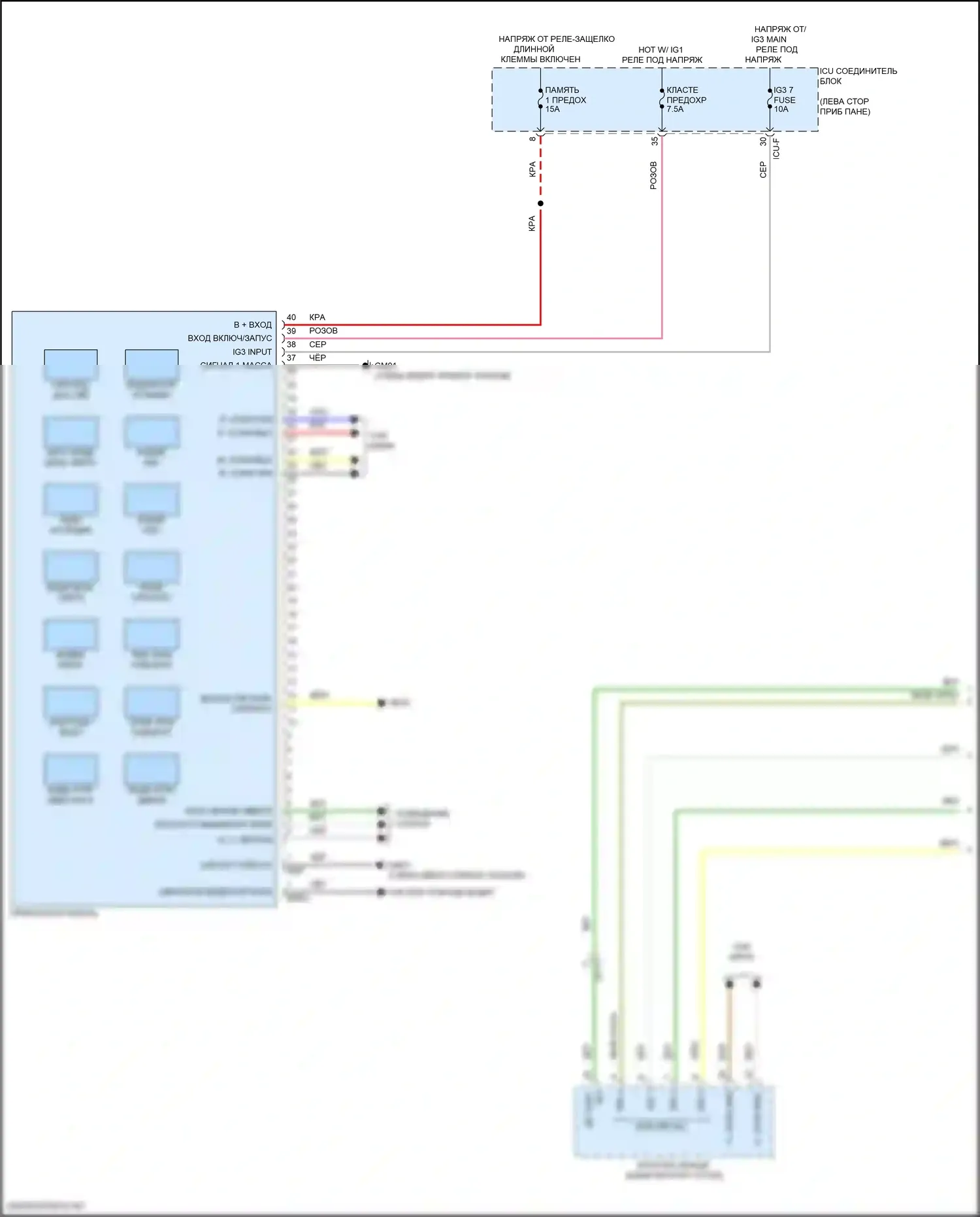 IONIQ 5 Hyundai I (2021-2024): Электросхема приборной панели (1 из 2) 