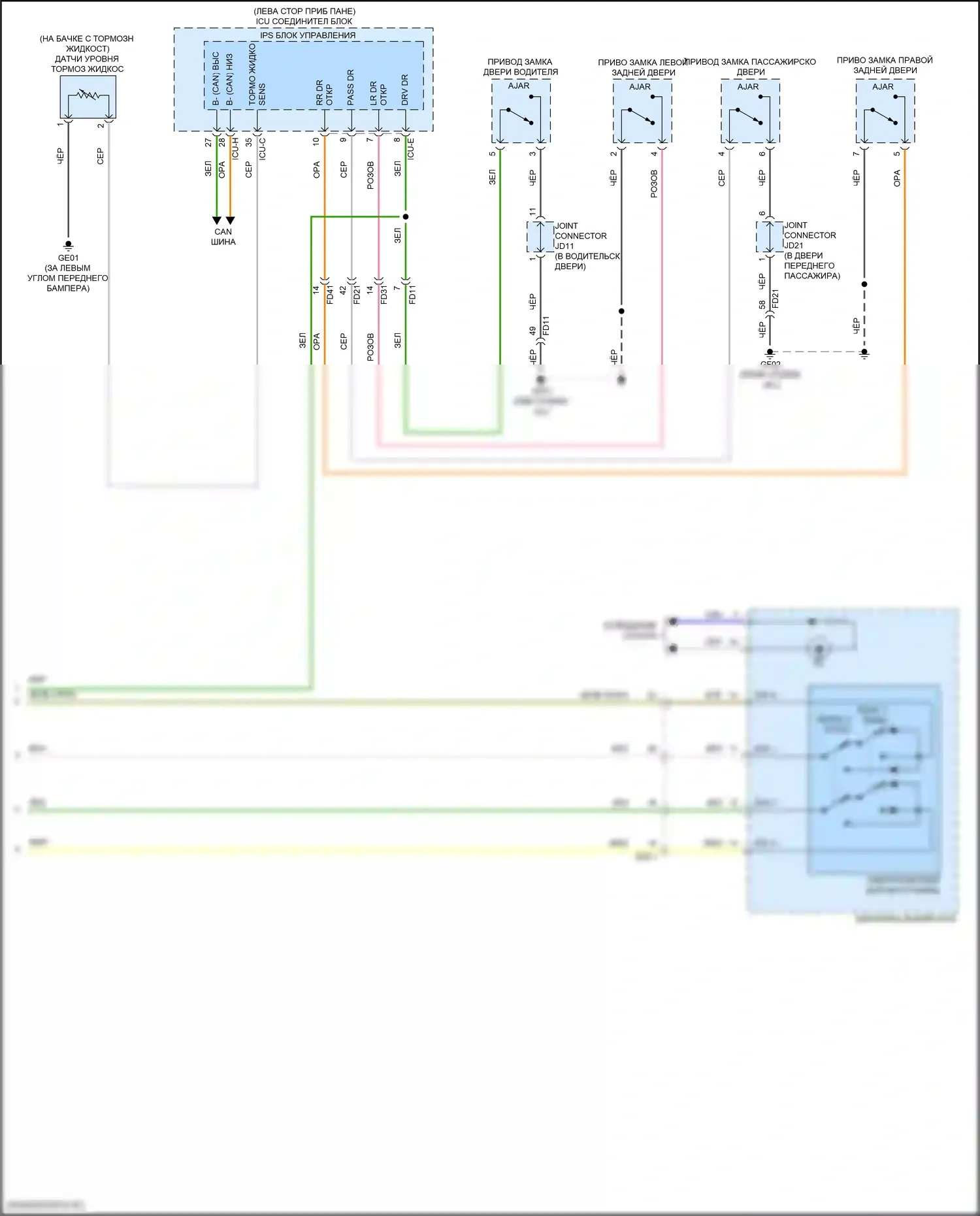 IONIQ 5 Hyundai I (2021-2024): Электросхема приборной панели (2 из 2) 