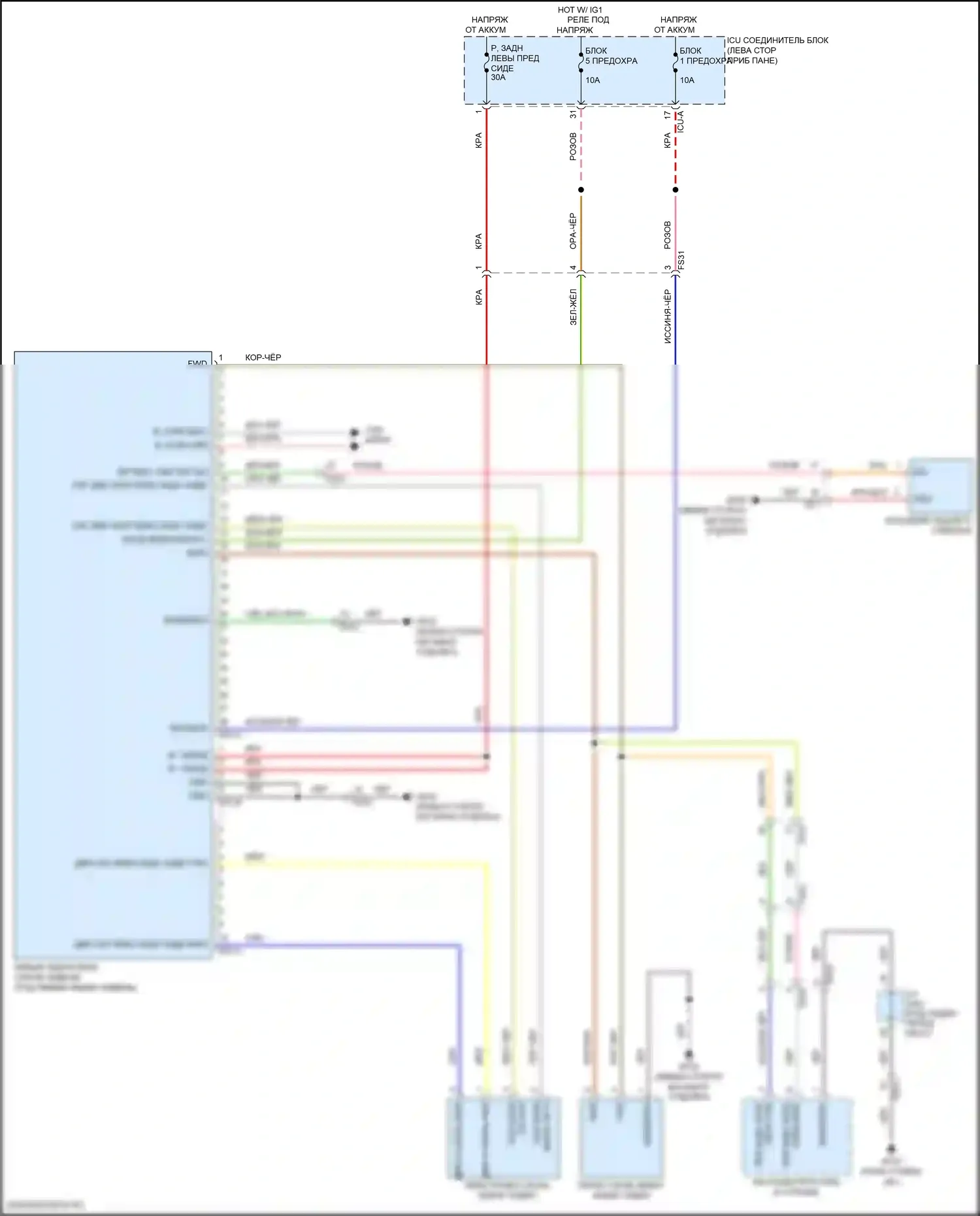 IONIQ 5 Hyundai I (2021-2024): Электросхема заднего силового сиденья 