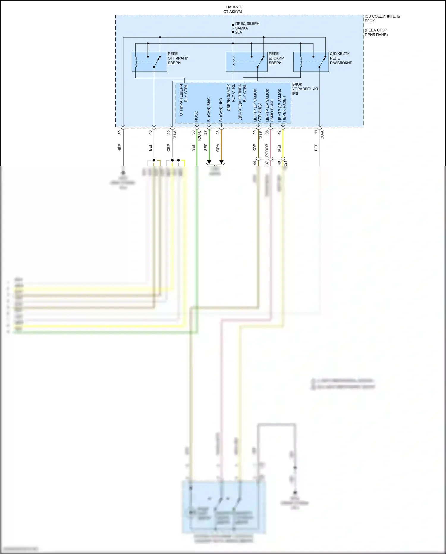 IONIQ 5 Hyundai I (2021-2024): Электросхема центрального замка, с nfc (6 из 6) 