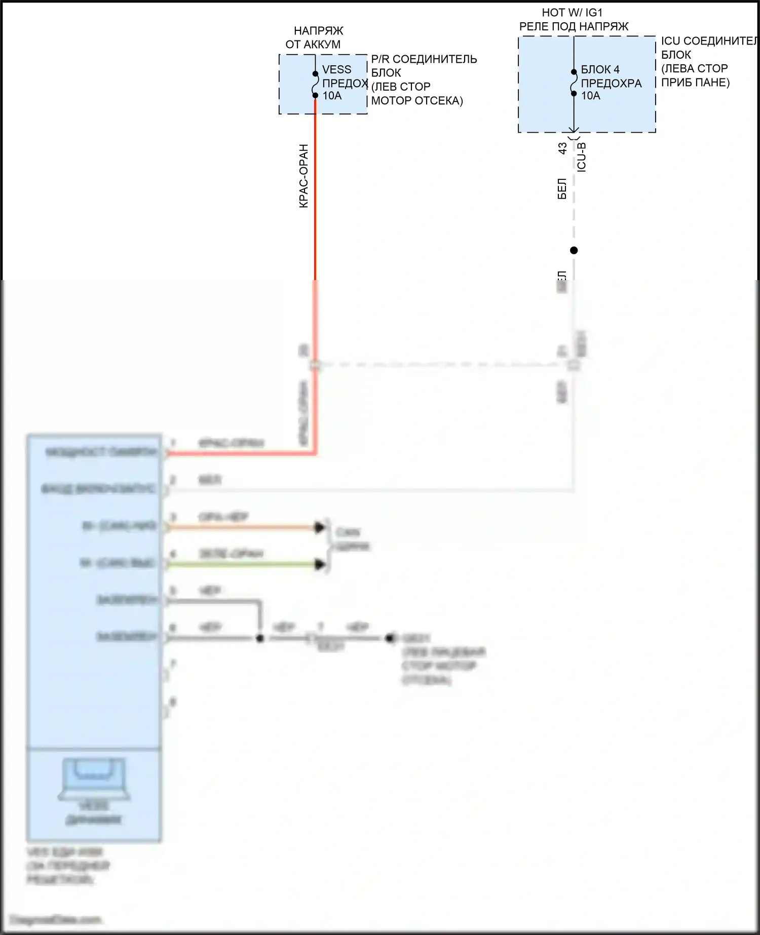 IONIQ 6 Hyundai I (2022-2024): Электросхема системы звука виртуального двигателя 