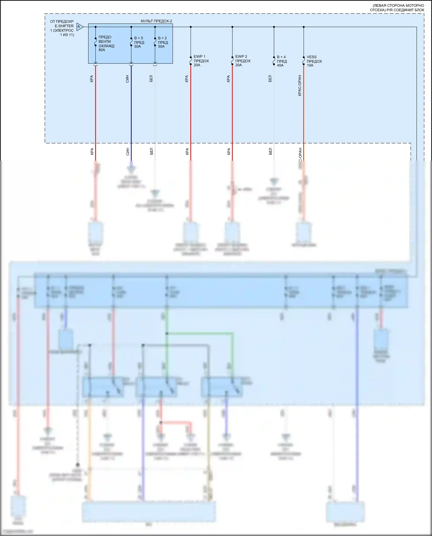 IONIQ 6 Hyundai I (2022-2024): Электросхема блока предохранителей реле (2 из 11) 