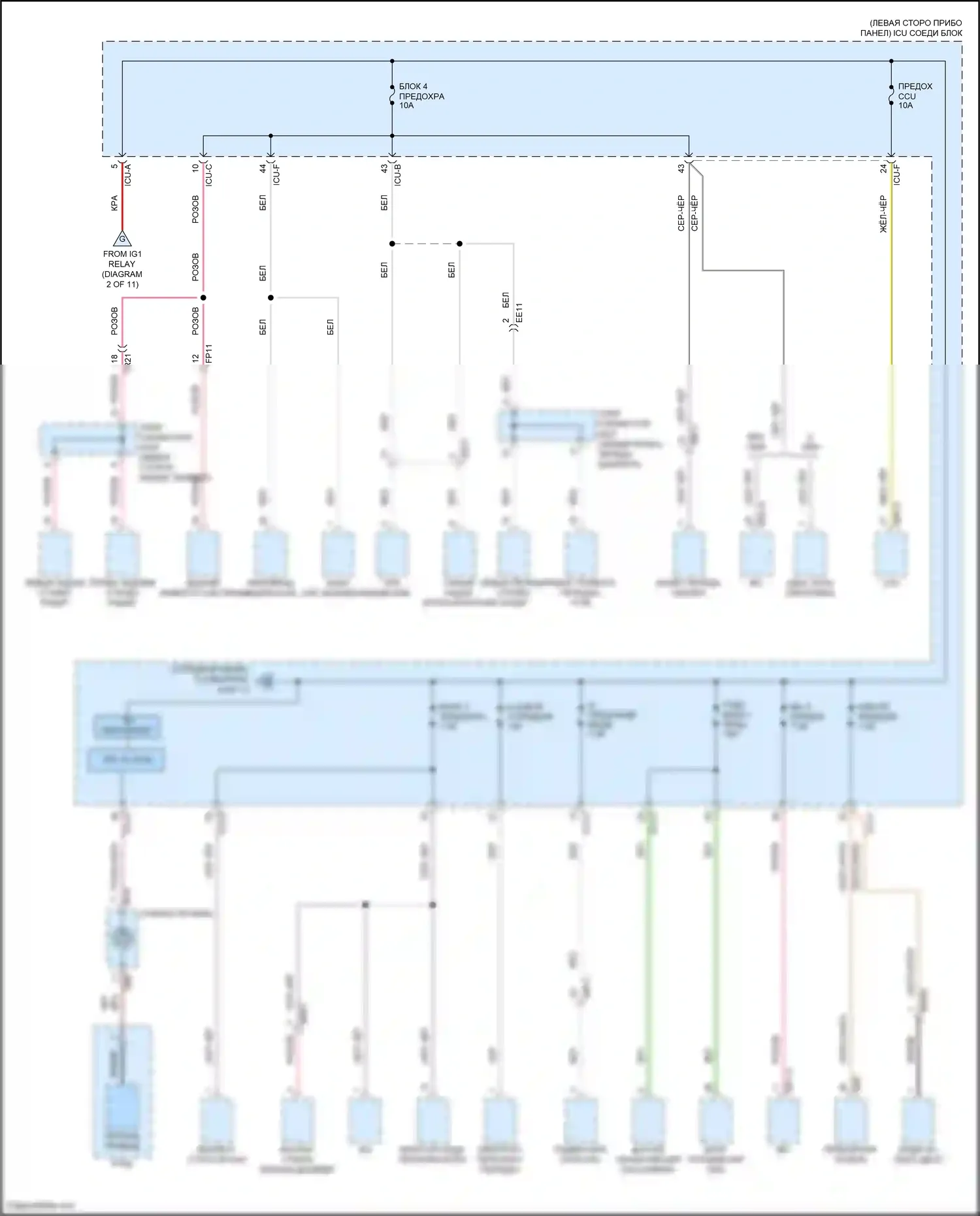 IONIQ 6 Hyundai I (2022-2024): Электросхема блока предохранителей реле (4 из 11) 