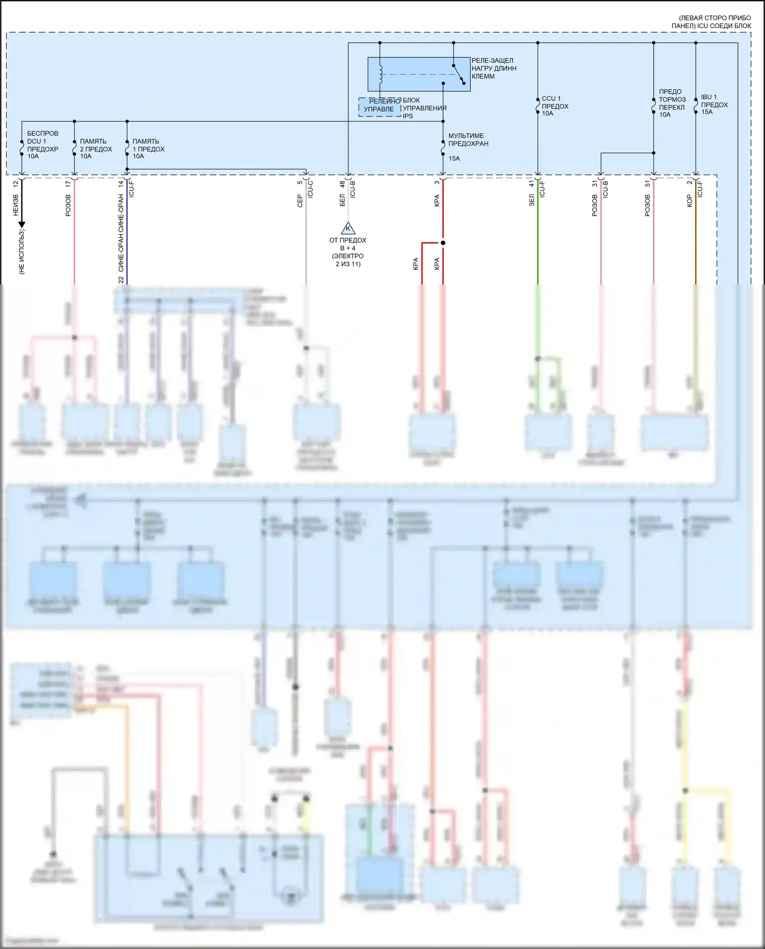 IONIQ 6 Hyundai I (2022-2024): Электросхема блока предохранителей реле (8 из 11) 