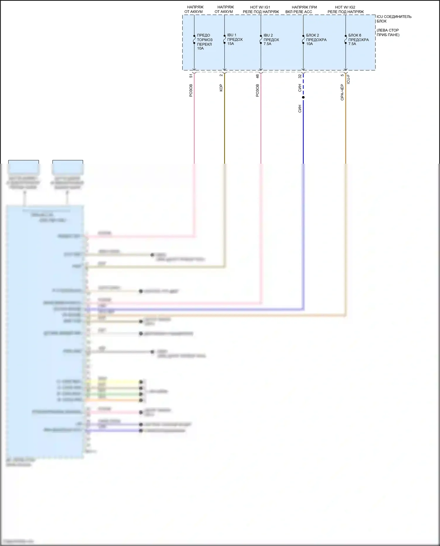 IONIQ 6 Hyundai I (2022-2024): Электросхема блока встроенного управления (1 из 2) 