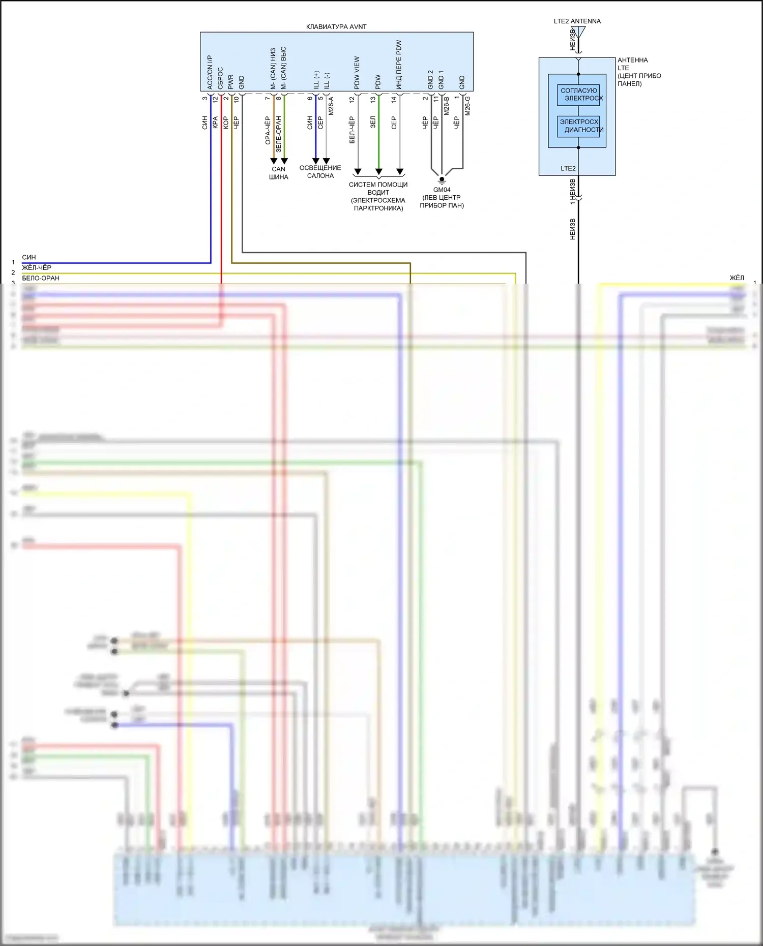 IONIQ 6 Hyundai I (2022-2024): Электросхема магнитолы, без усилителя (3 из 4) 