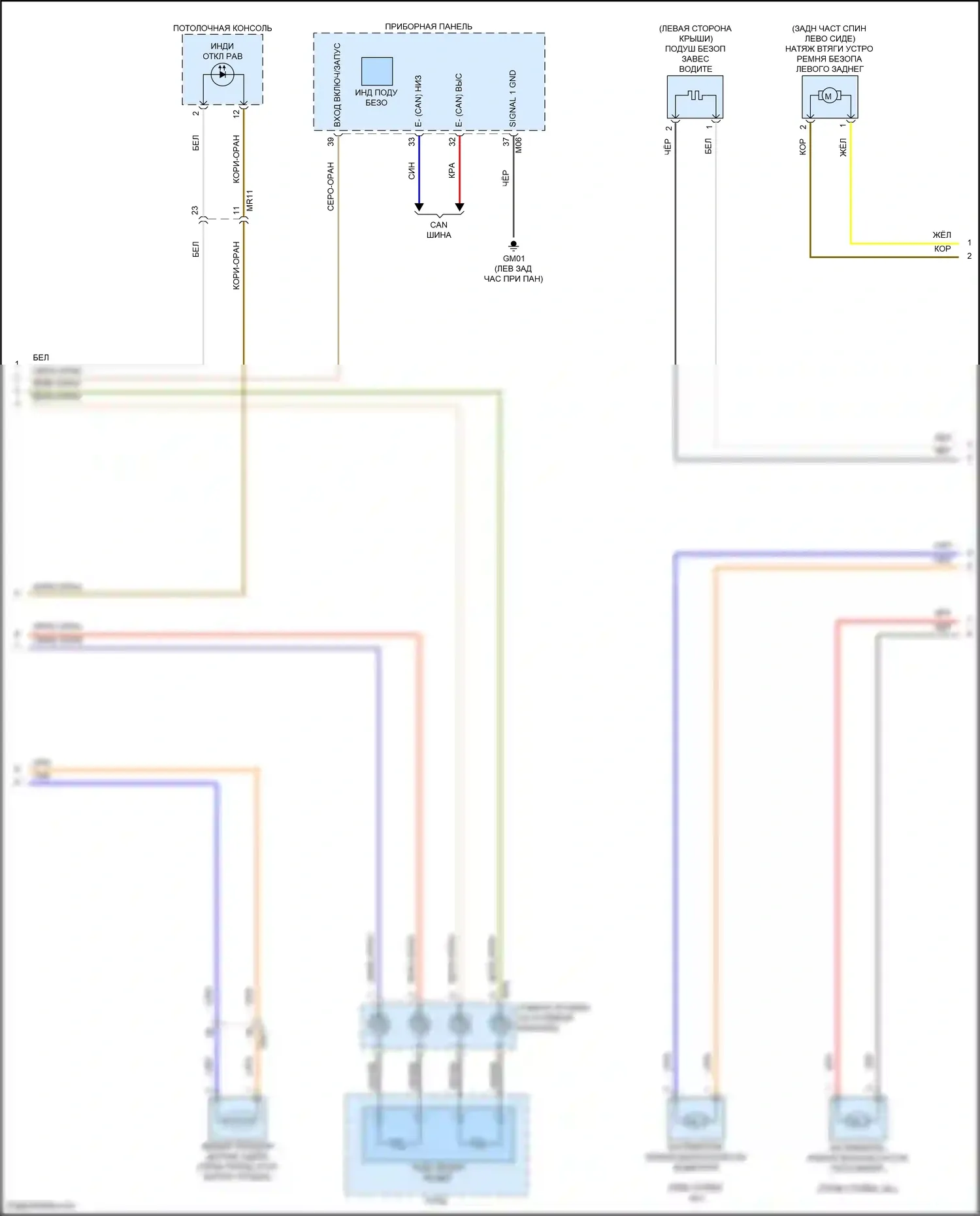 IONIQ 6 Hyundai I (2022-2024): Электросхема подушек безопасности (2 из 3) 