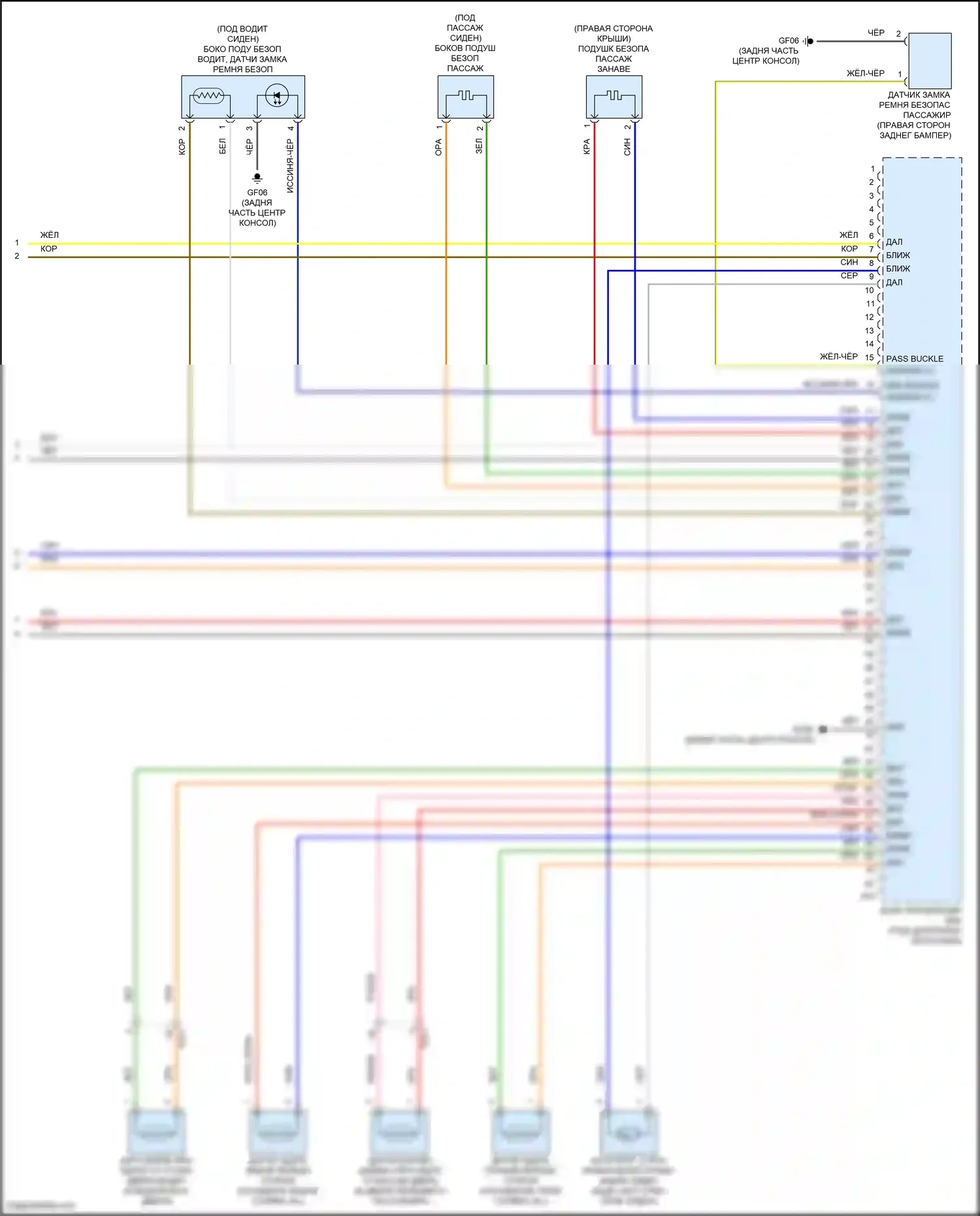 IONIQ 6 Hyundai I (2022-2024): Электросхема подушек безопасности (3 из 3) 
