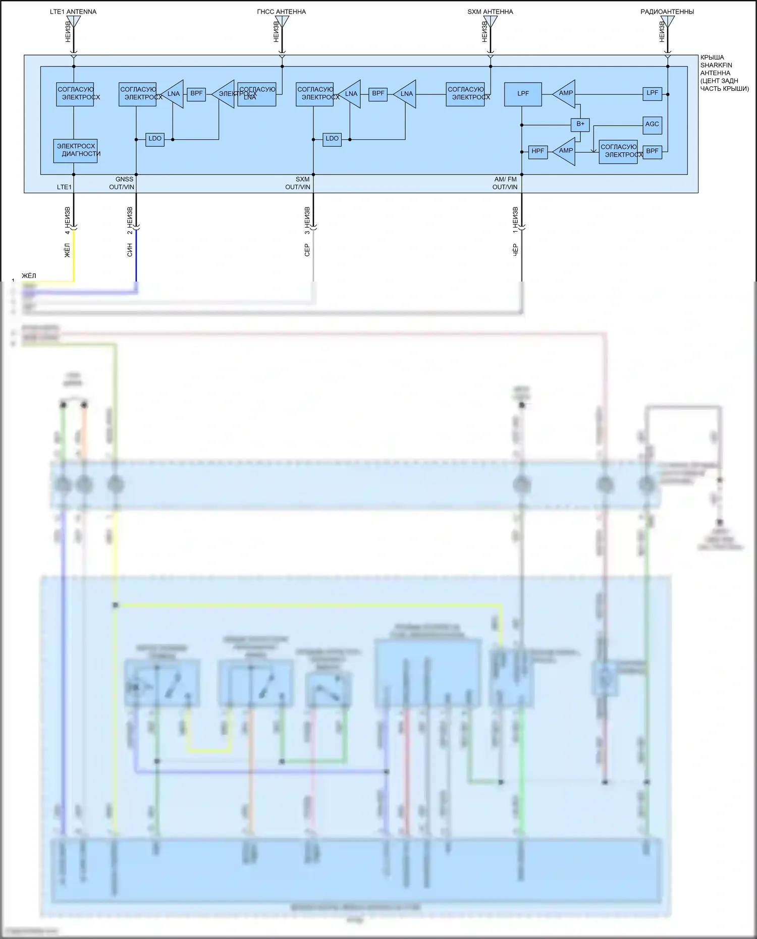 IONIQ 6 Hyundai I (2022-2024): Электросхема навигации, без усилителя (4 из 4) 