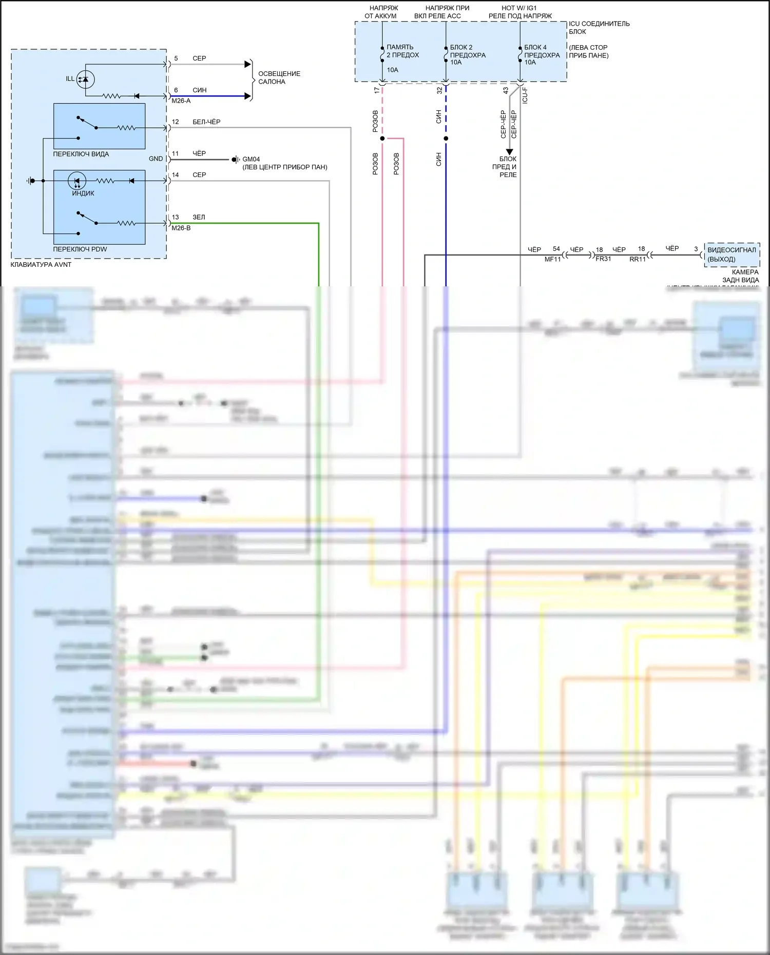 IONIQ 6 Hyundai I (2022-2024): Электросхема парктроника, с adas (1 из 2) 