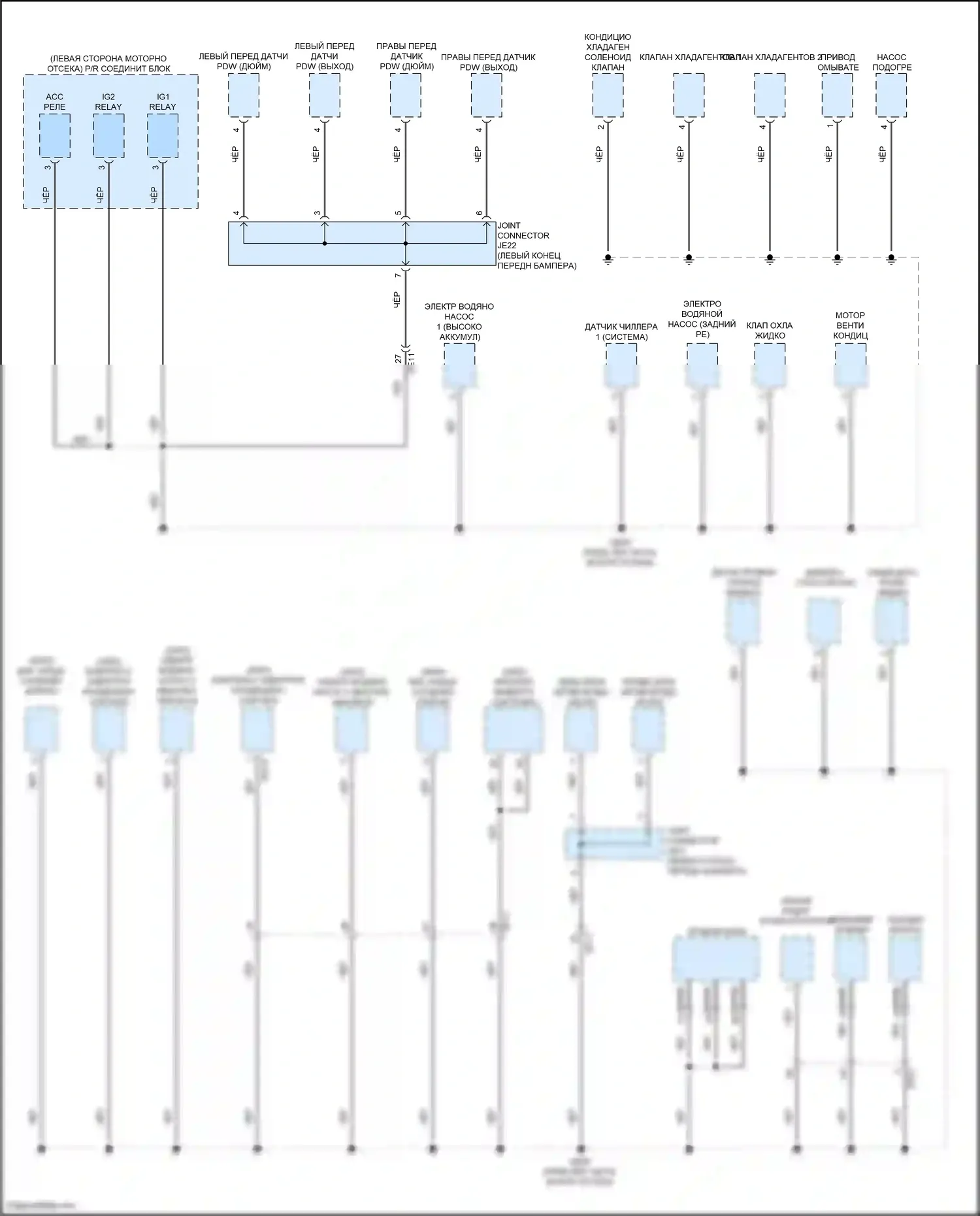 IONIQ 6 Hyundai I (2022-2024): Электросхема разводки массы (3 из 7) 