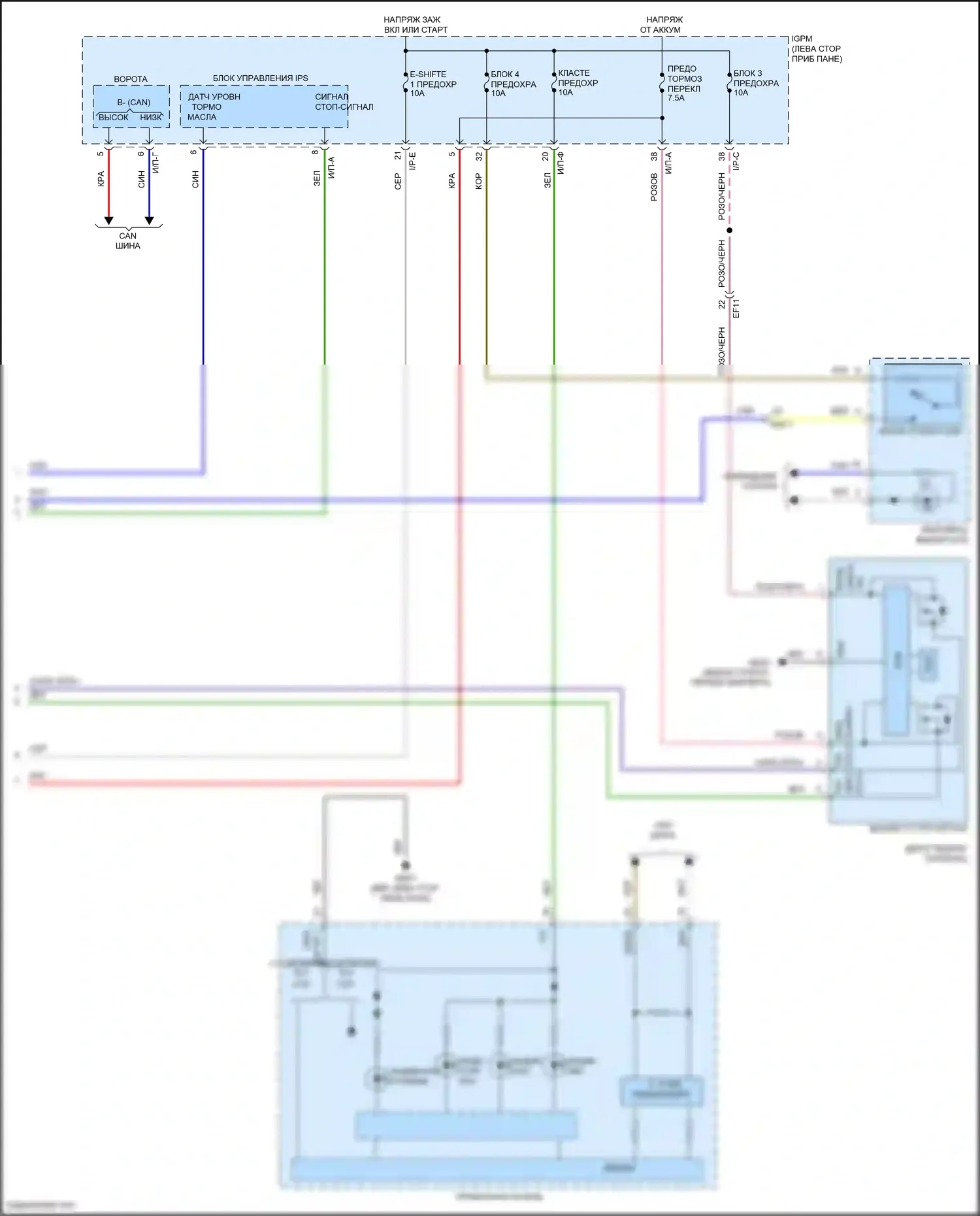 IONIQ Hyundai I (2016-2024): Антиблокировочная система abs электросхема, за исключением гибридной (3 из 3) 