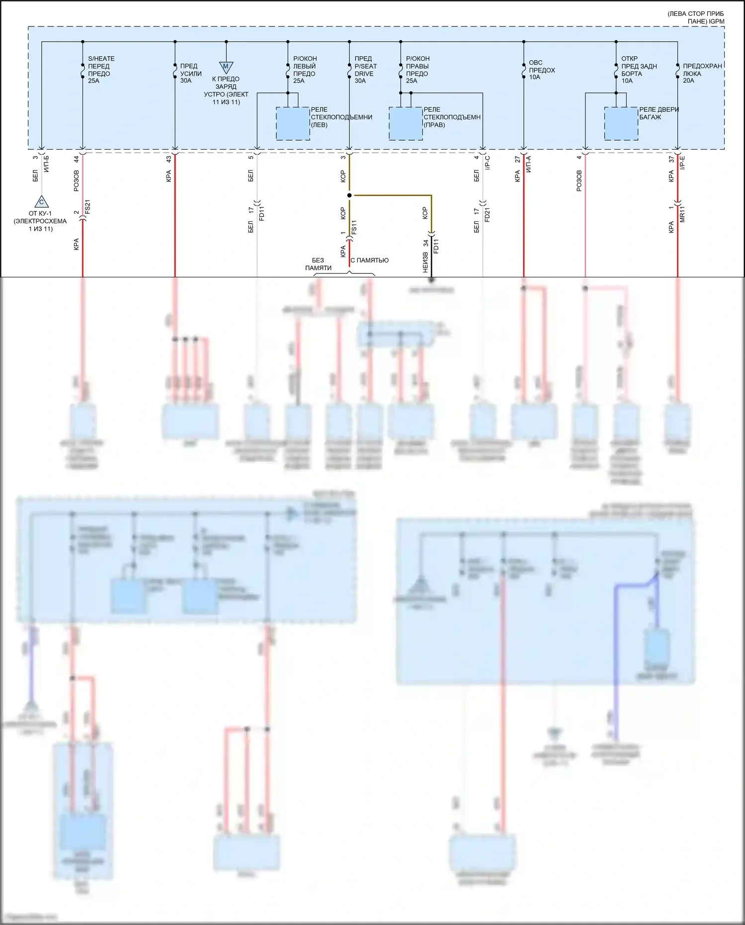 IONIQ Hyundai I (2016-2024): Электросхема блока предохранителей реле, электрическая (3 из 11) 