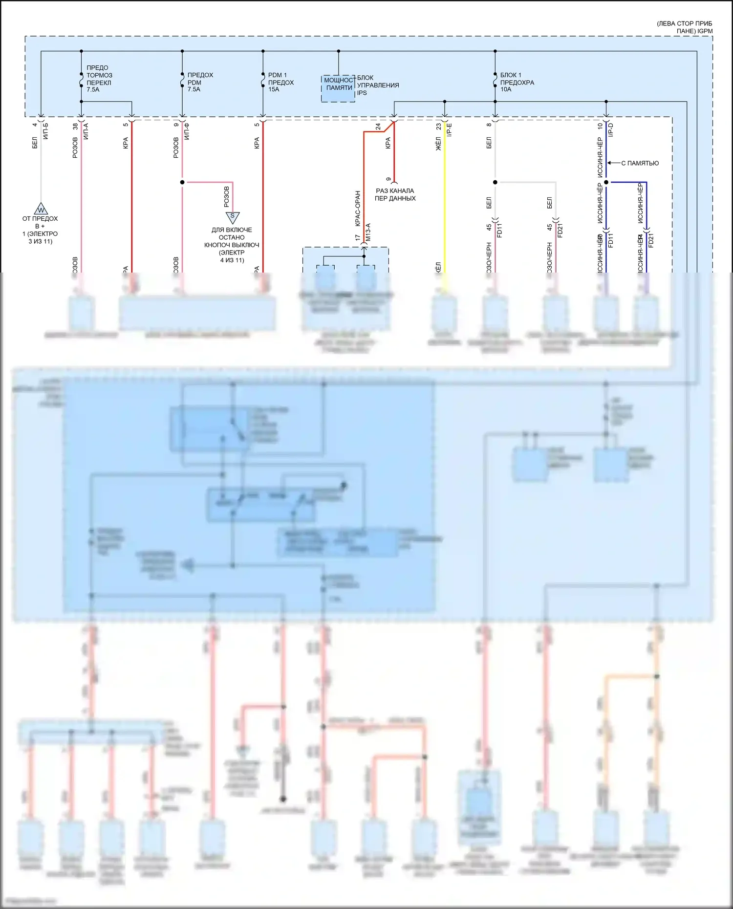 IONIQ Hyundai I (2016-2024): Электросхема блока предохранителей реле, электрическая (9 из 11) 