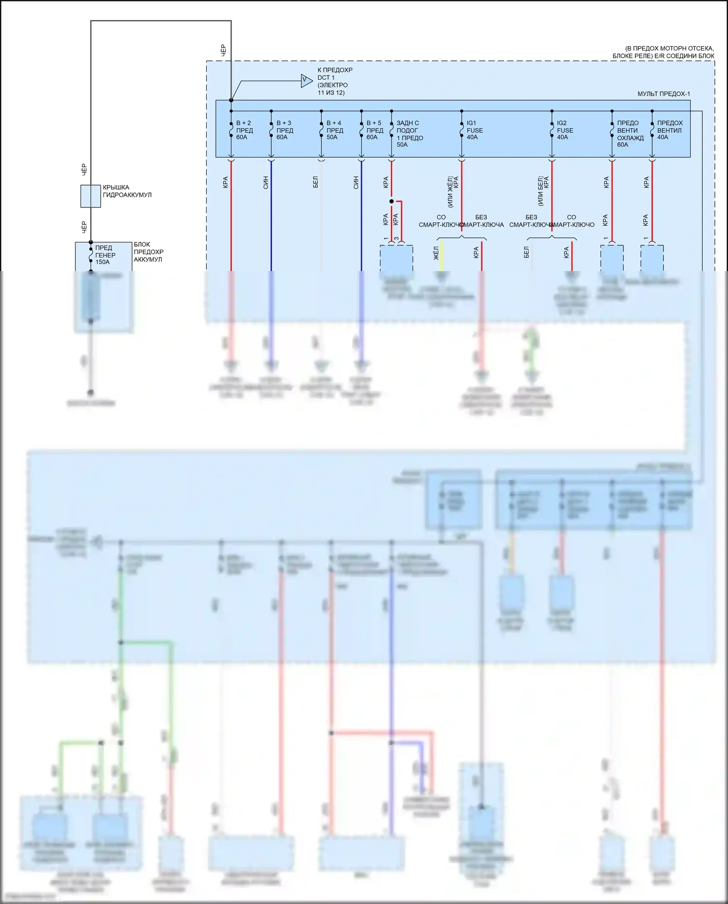 IONIQ Hyundai I (2016-2024): Электросхема блока предохранителей реле, подключаемый гибрид (1 из 12) 