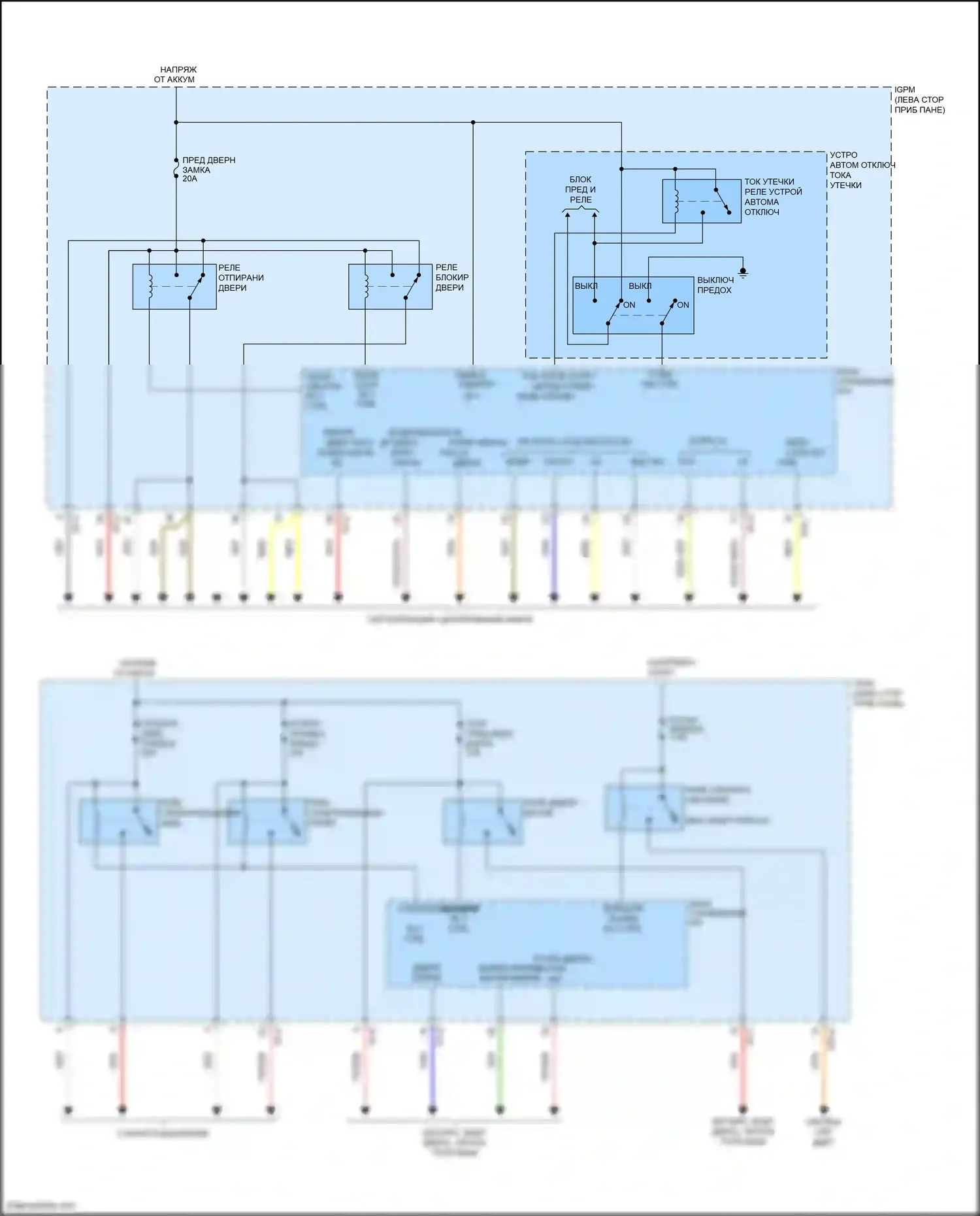 IONIQ Hyundai I (2016-2024): Электросхема блока управления ips, подключаемый гибрид (1 из 2) 