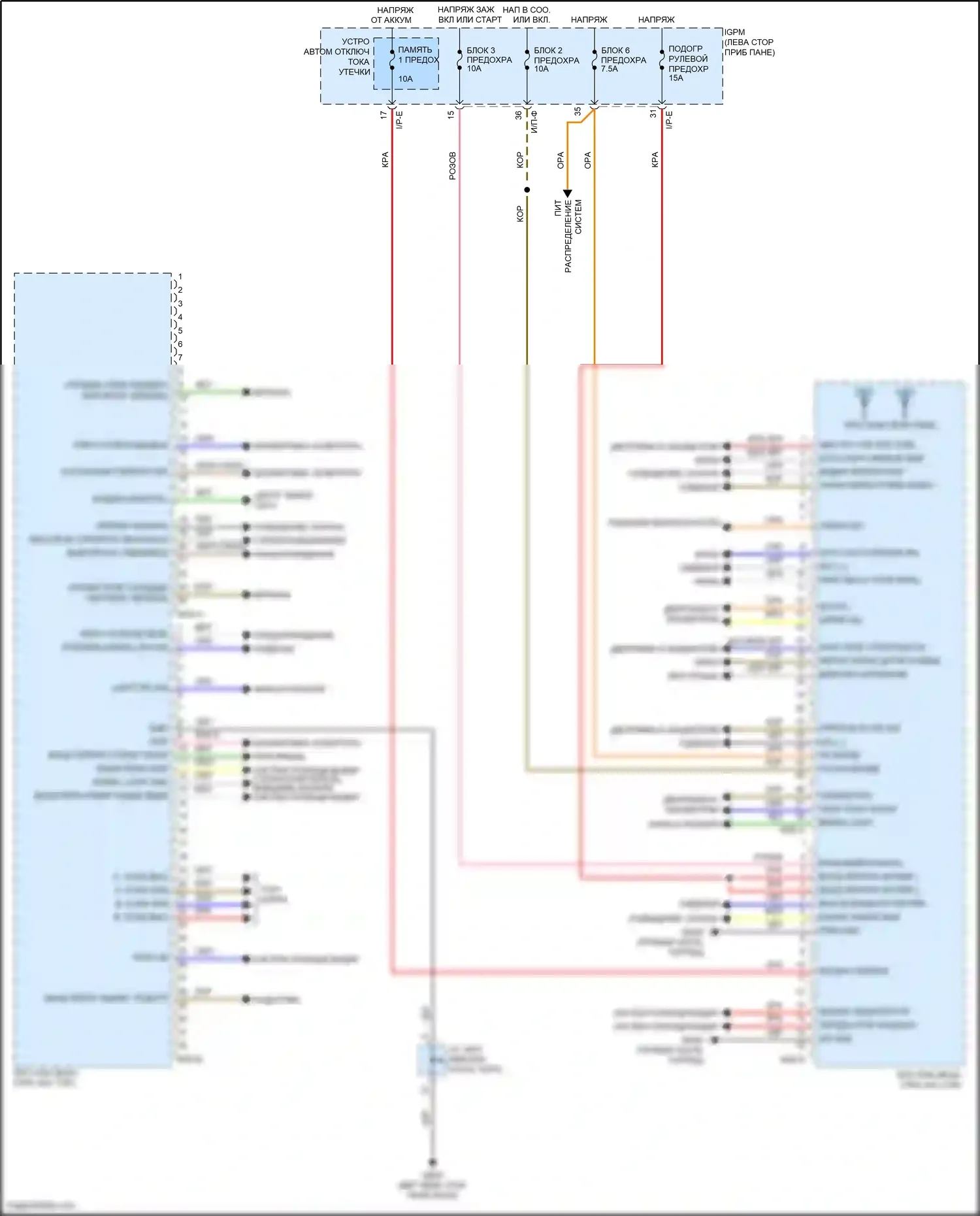 IONIQ Hyundai I (2016-2024): Электросхема блока управления кузовом, гибрид 