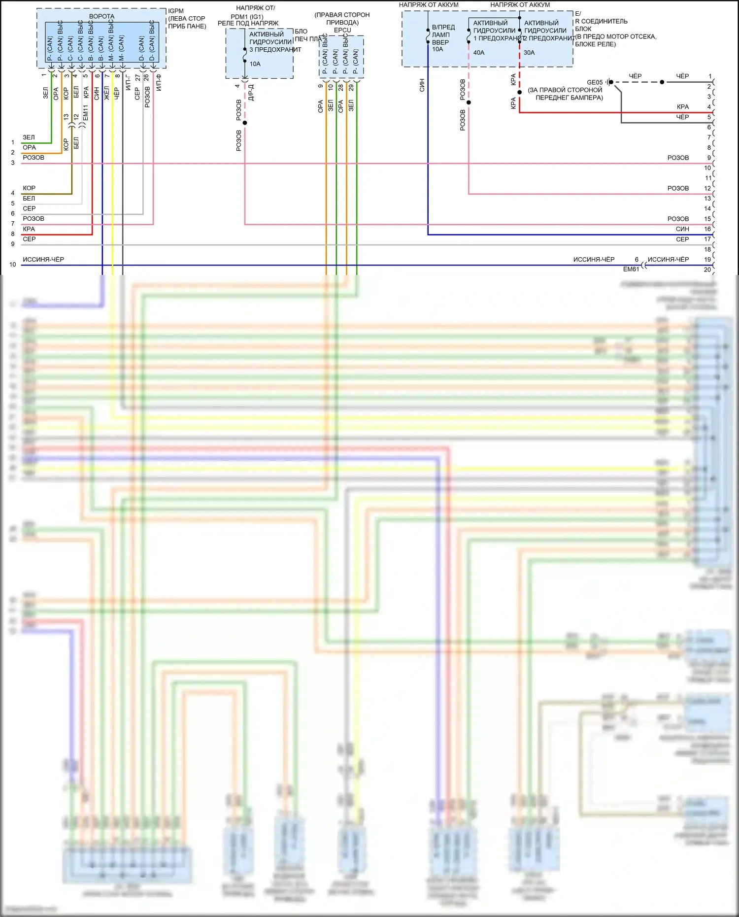 IONIQ Hyundai I (2016-2024): Can шина электросхема (4 из 4) 