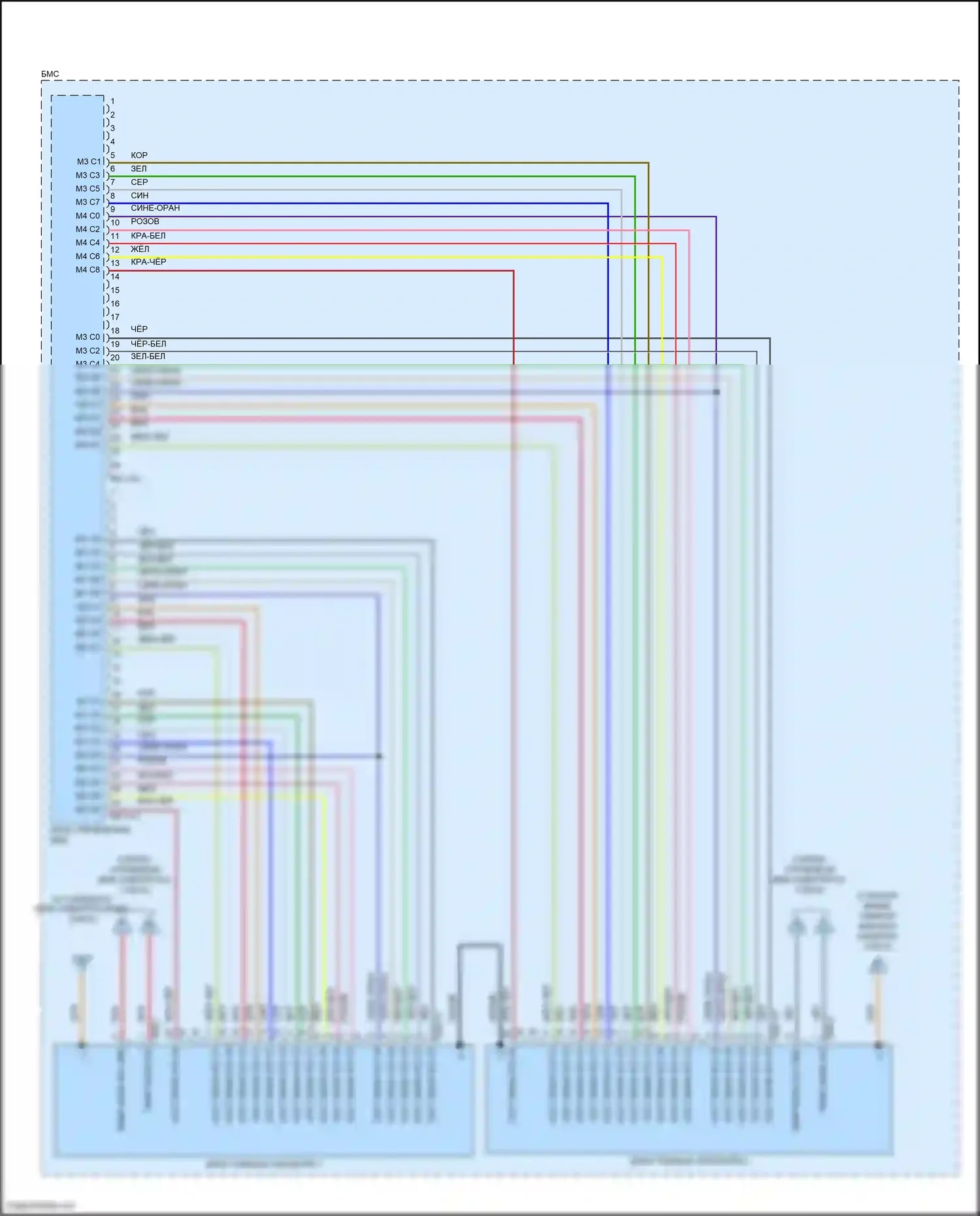 IONIQ Hyundai I (2016-2024): Электросхема двигатель 1.6л гибрид, электросхема управления гибрида (4 из 5) 