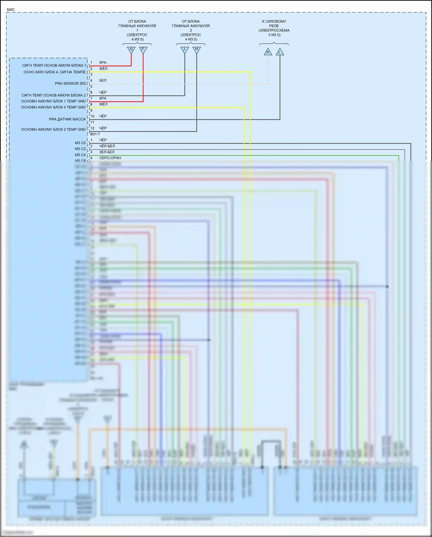 IONIQ Hyundai I (2016-2024): Электросхема двигатель 1.6л гибрид, электросхема управления гибрида (5 из 5) 