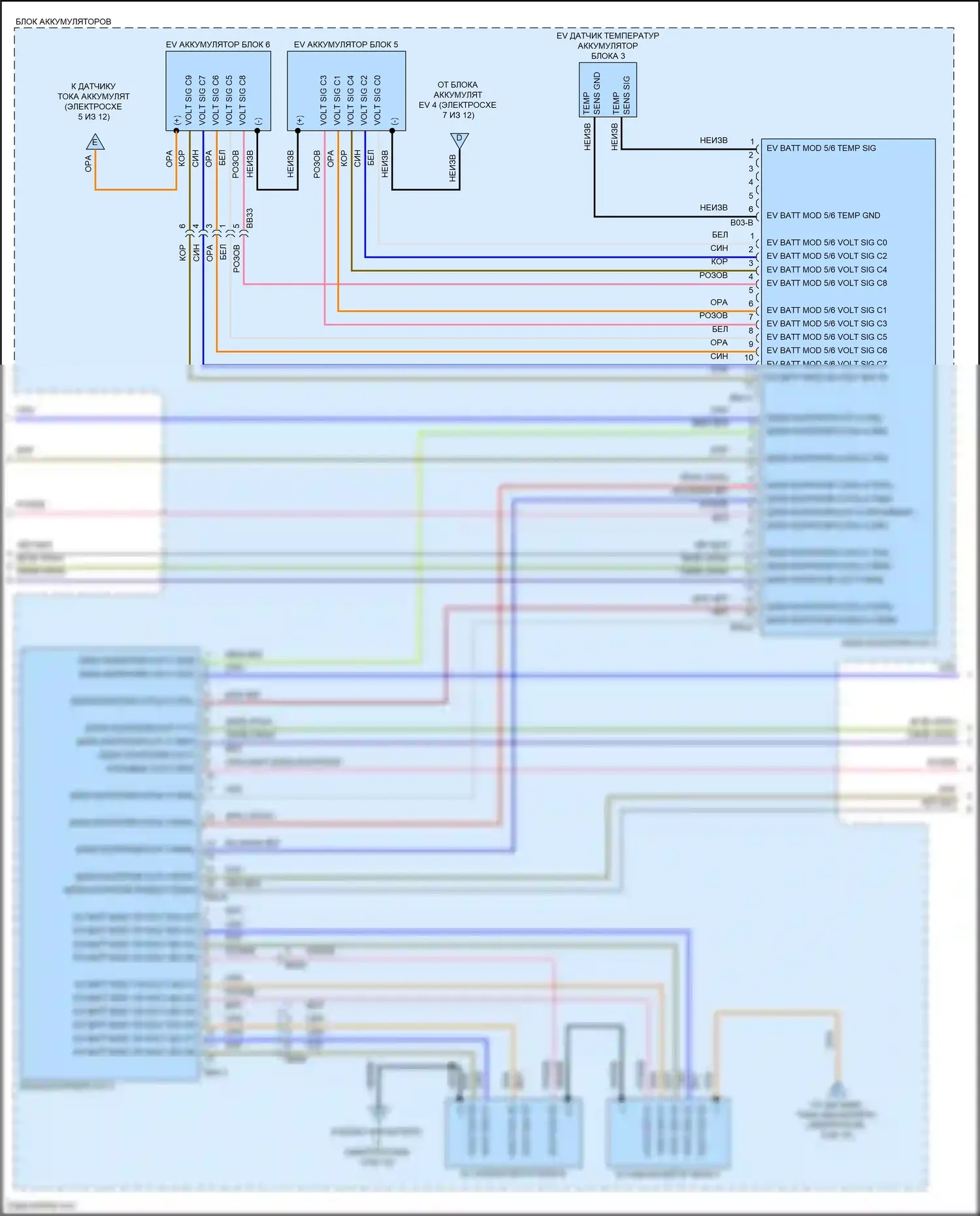 IONIQ Hyundai I (2016-2024): Электросхема двигателя 1.6l подключаемый гибрид, электросхема гибридного управления (8 из 12) 