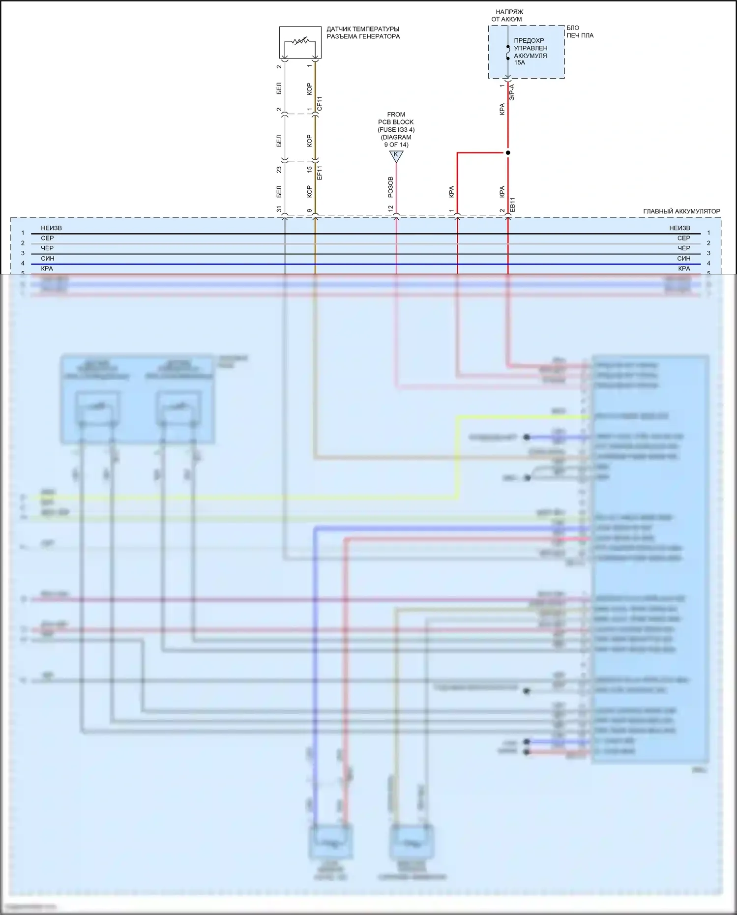 IONIQ Hyundai I (2016-2024): Электросхема двигателя электрическая, электросхема органов управления двигателем (3 из 14) 