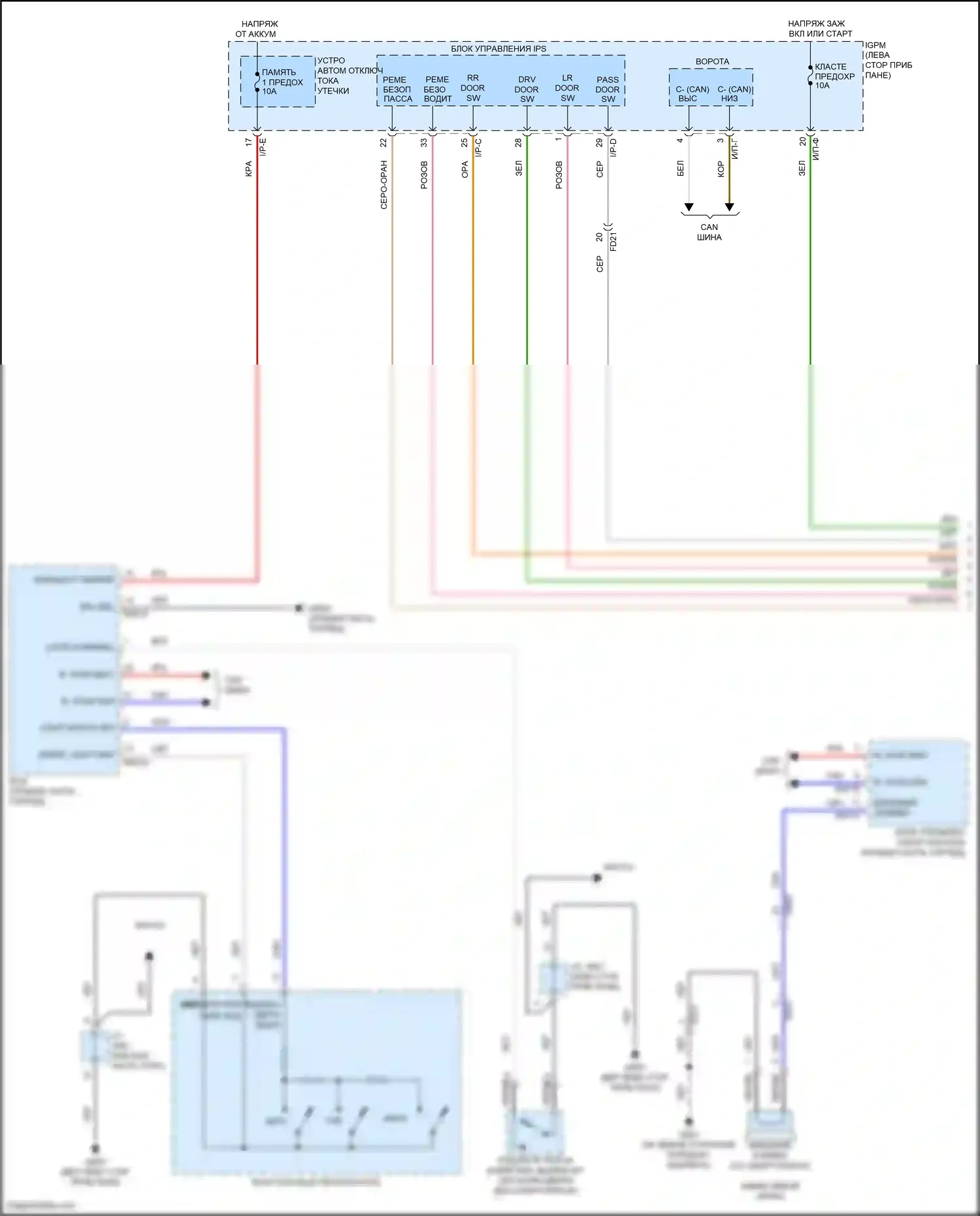 IONIQ Hyundai I (2016-2024): Электросхема, кроме электрической (1 из 2) 
