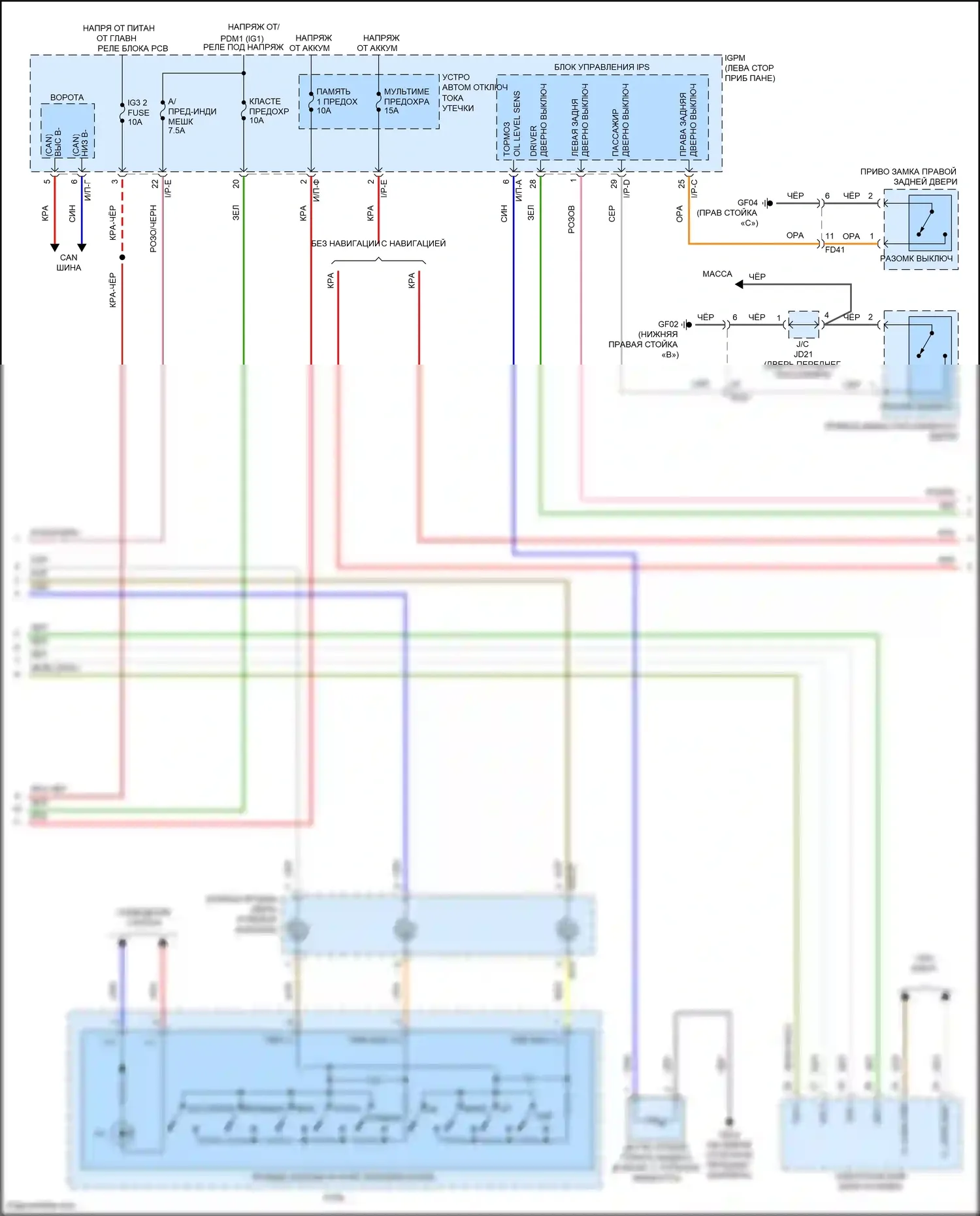 IONIQ Hyundai I (2016-2024): Электросхема приборной панели, электрическая (2 из 3) 