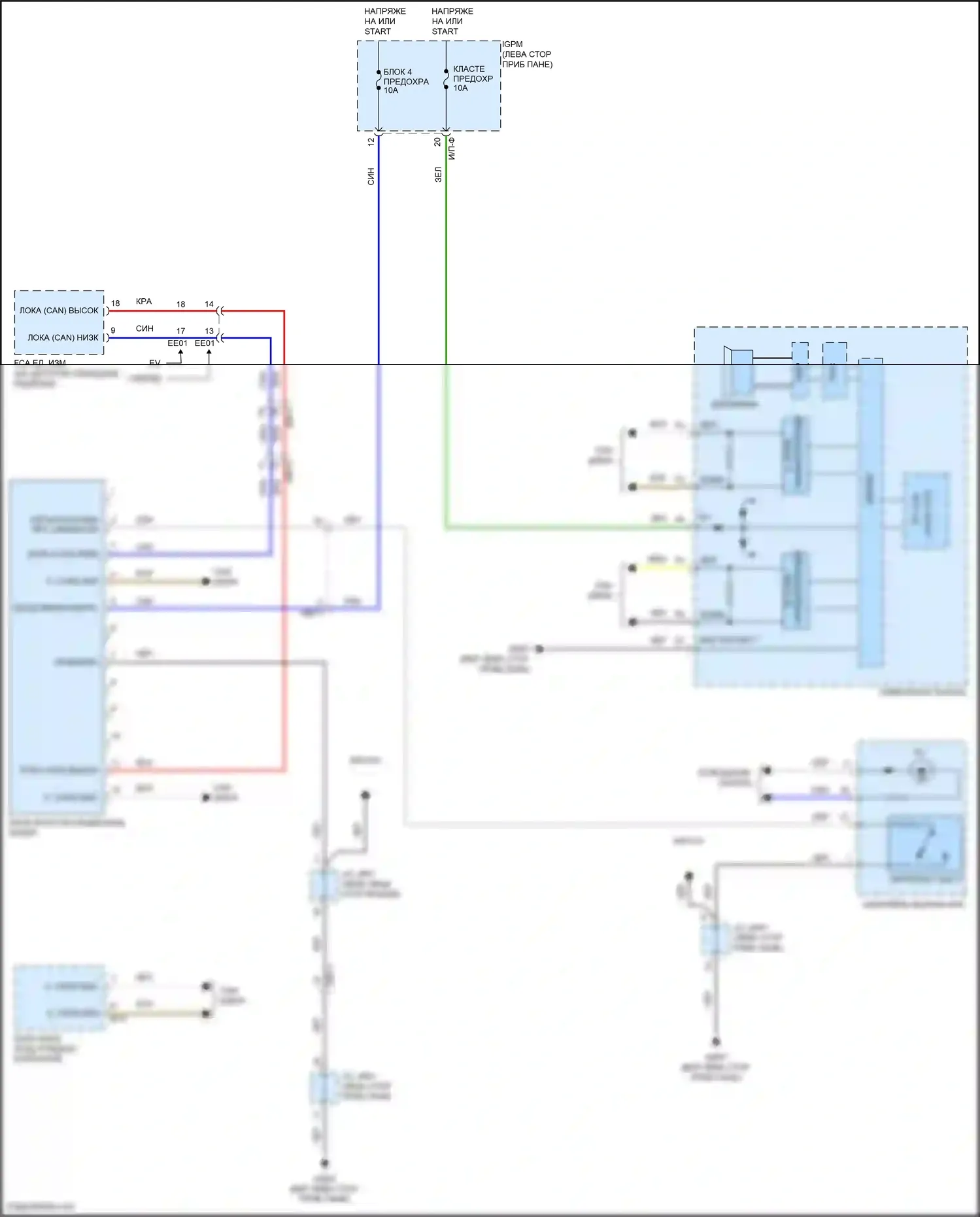 IONIQ Hyundai I (2016-2024): Электросхема помощи в удержании полосы движения 