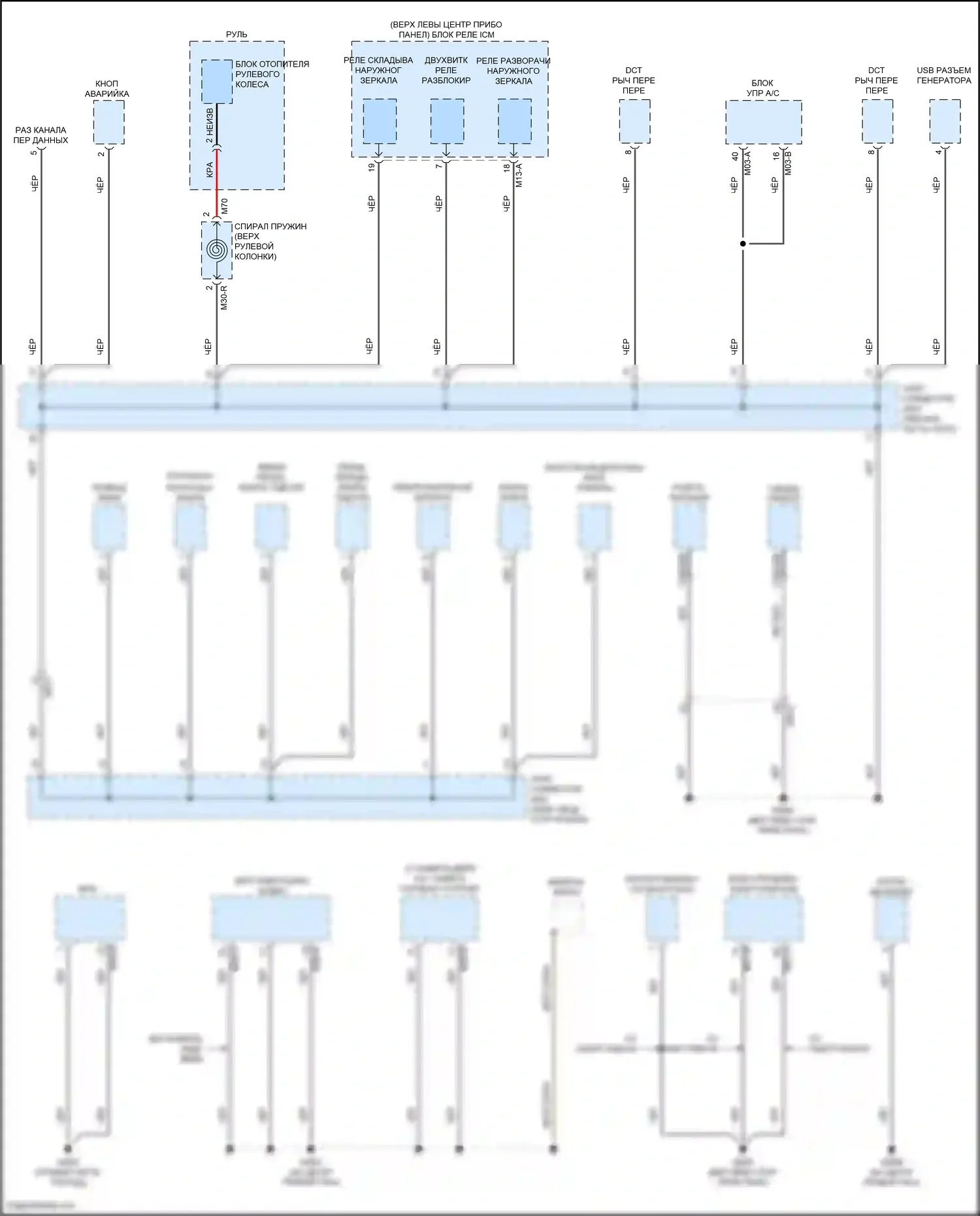 IONIQ Hyundai I (2016-2024): Электросхема разводки массы, гибридная (2 из 5) 