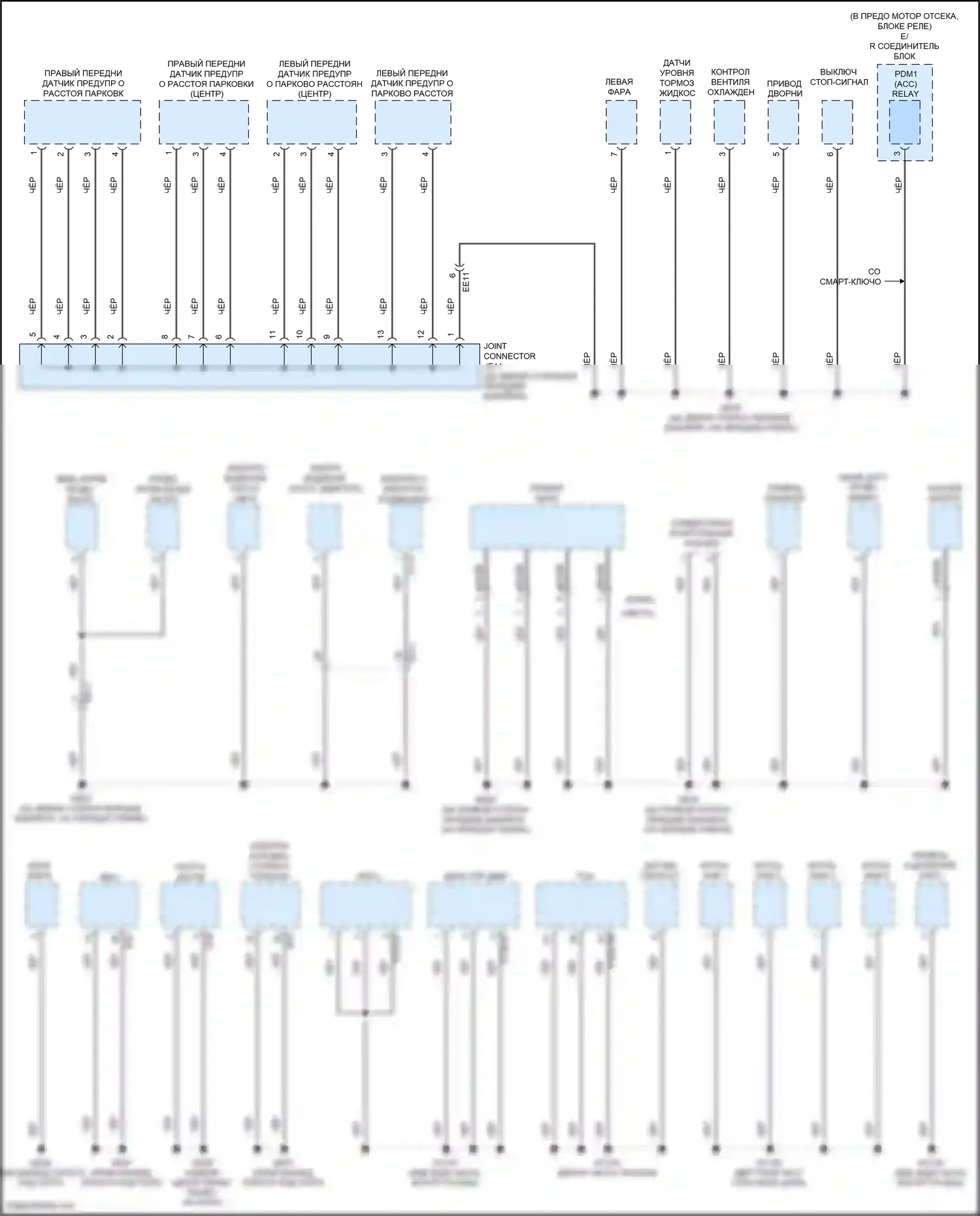 IONIQ Hyundai I (2016-2024): Электросхема разводки массы, гибридная (3 из 5) 