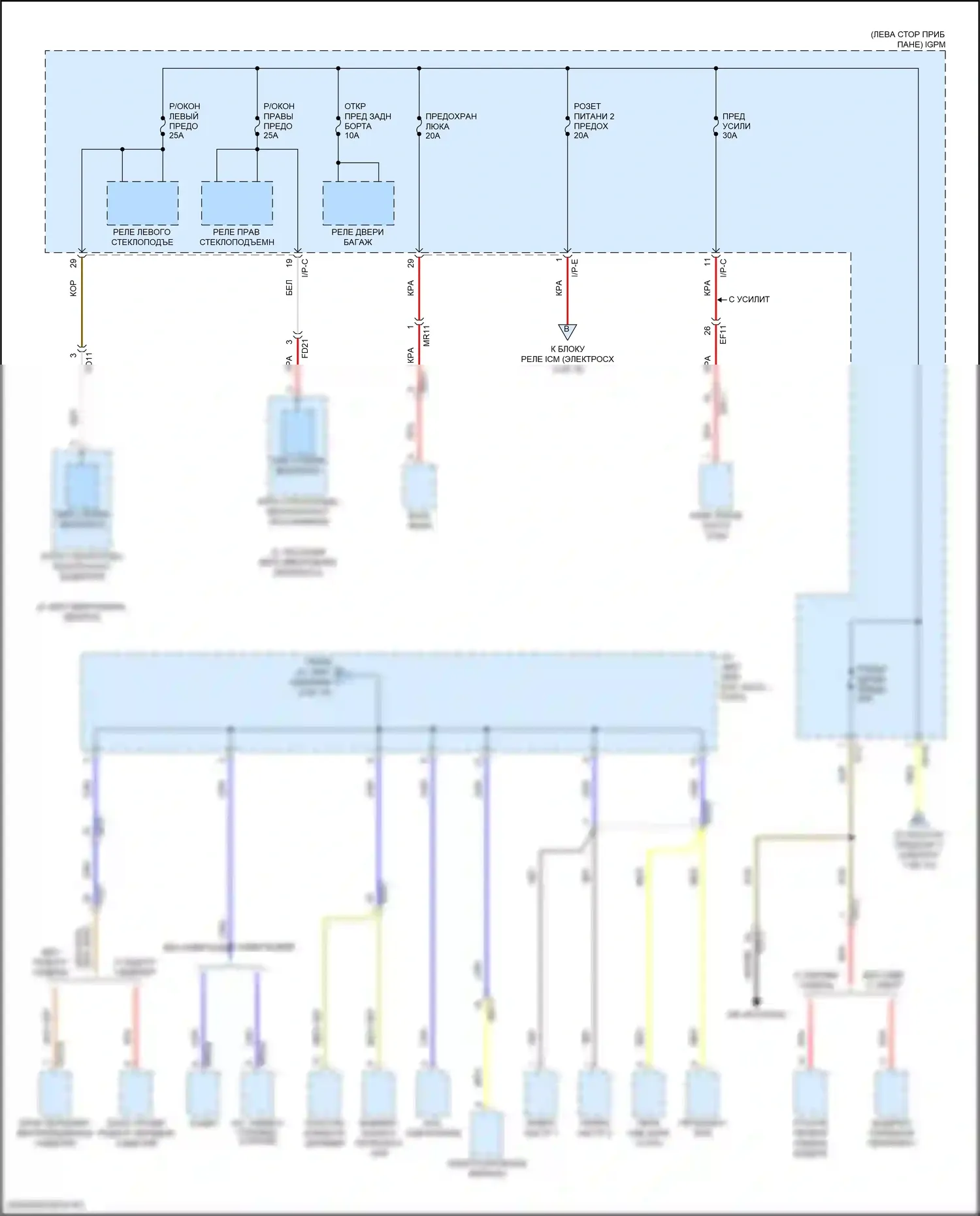 Kona Hyundai I рестайлинг (2020-2024): Электросхема блока предохранителей реле (10 из 10) 
