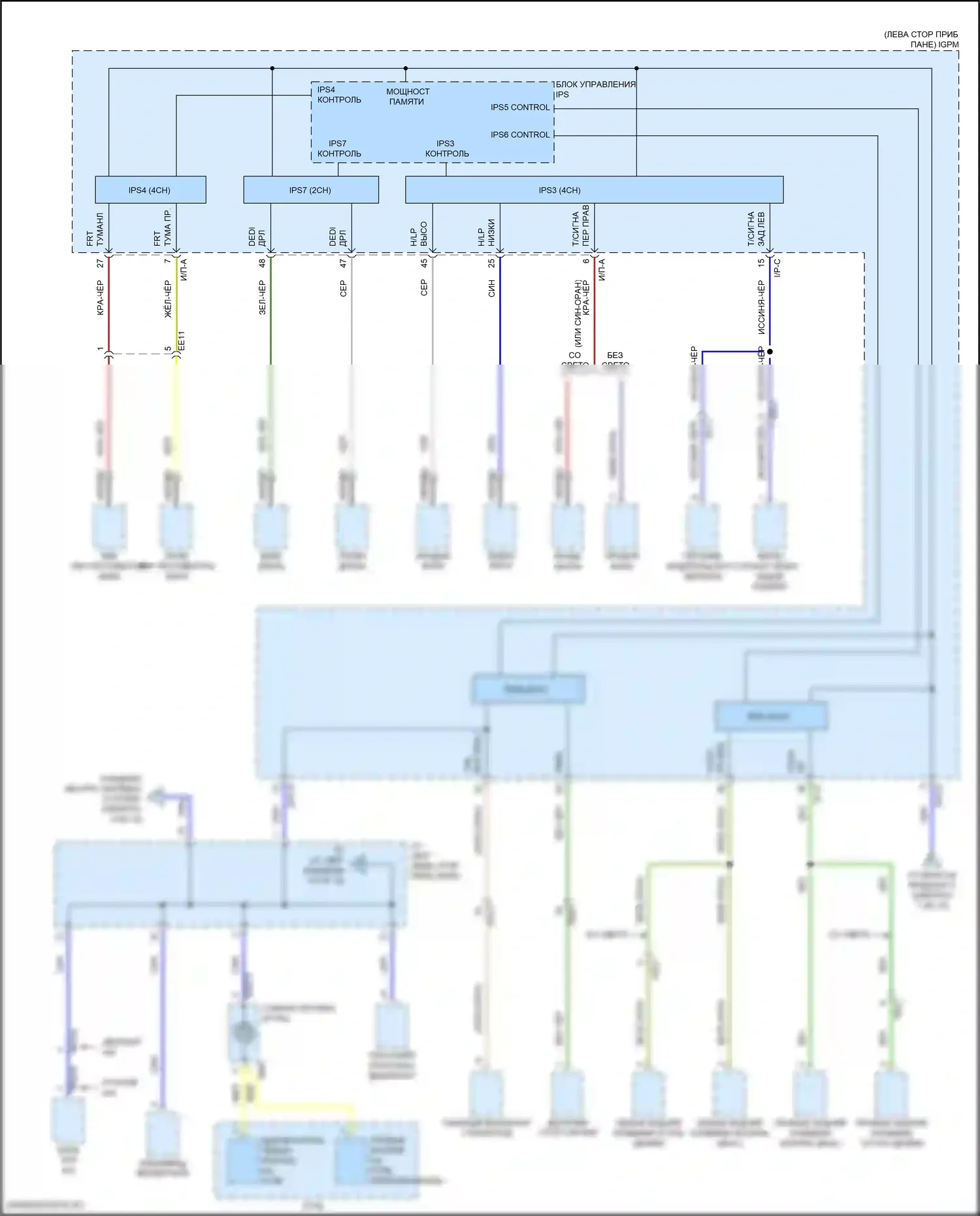 Kona Hyundai I рестайлинг (2020-2024): Электросхема блока предохранителей реле (9 из 10) 