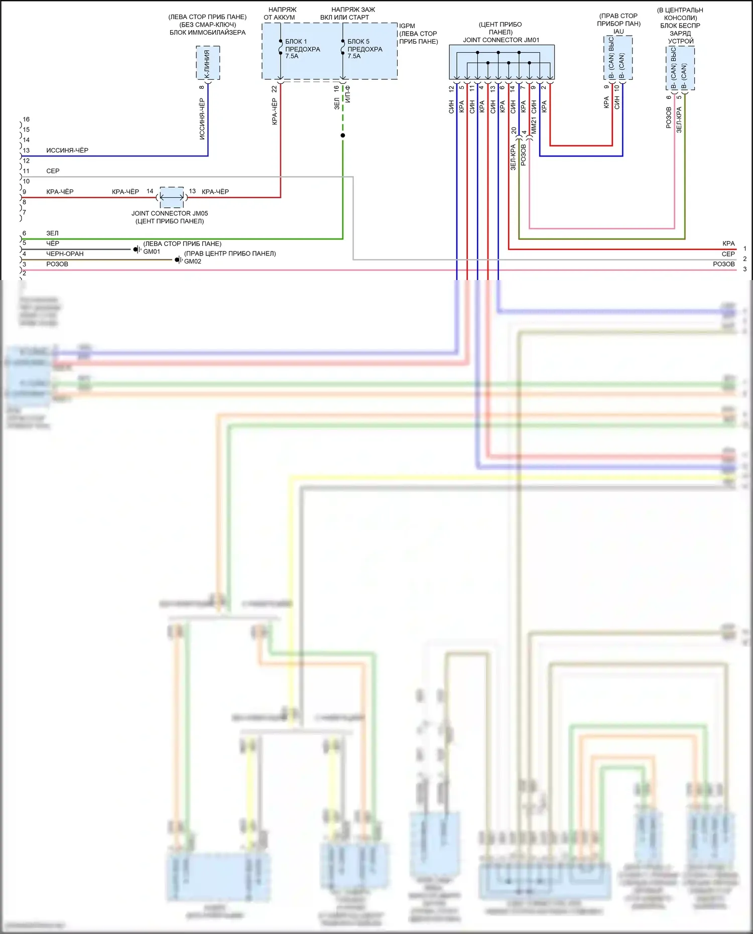Kona Hyundai I рестайлинг (2020-2024): Can шина электросхема (1 из 4) 