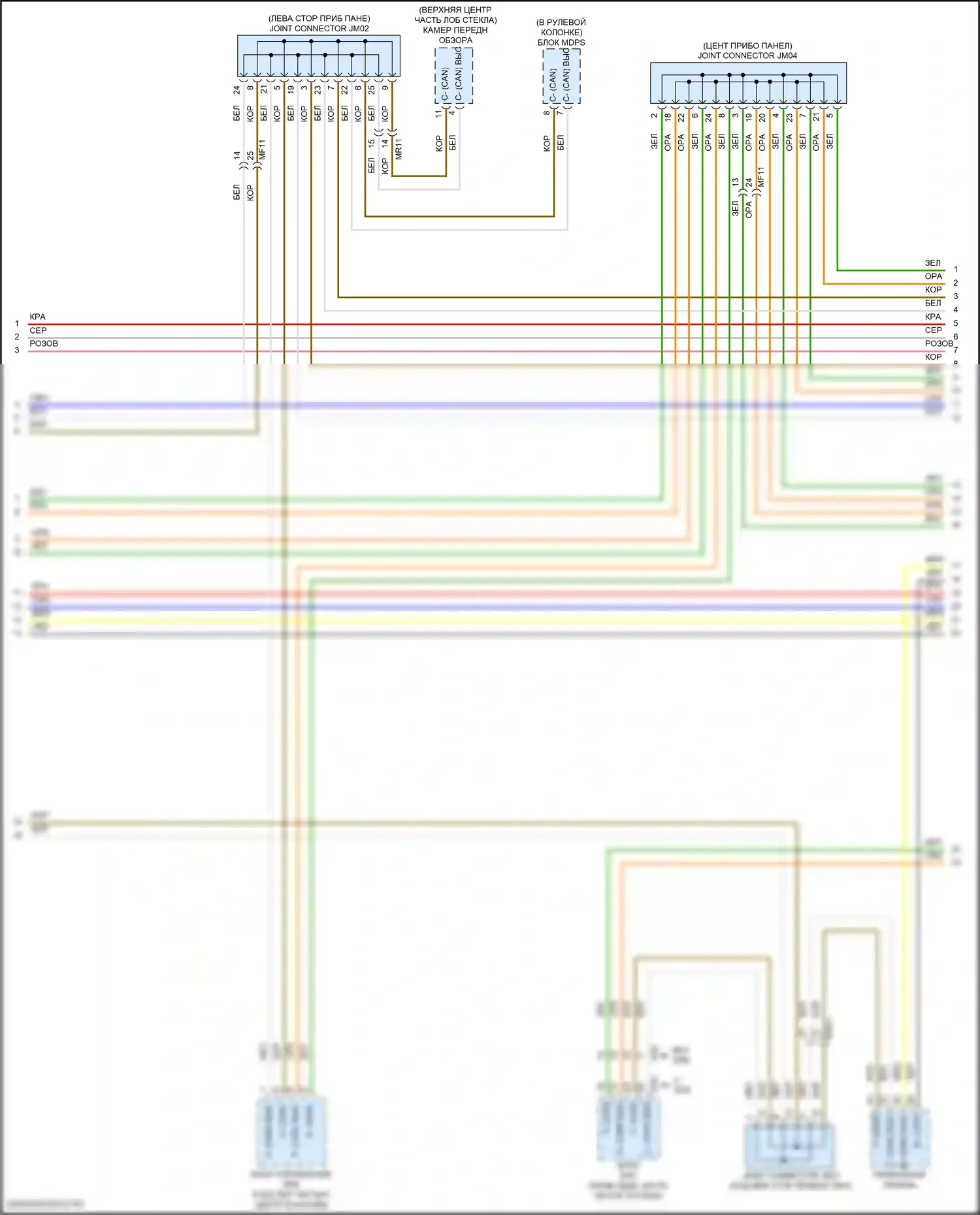 Kona Hyundai I рестайлинг (2020-2024): Can шина электросхема (2 из 4) 