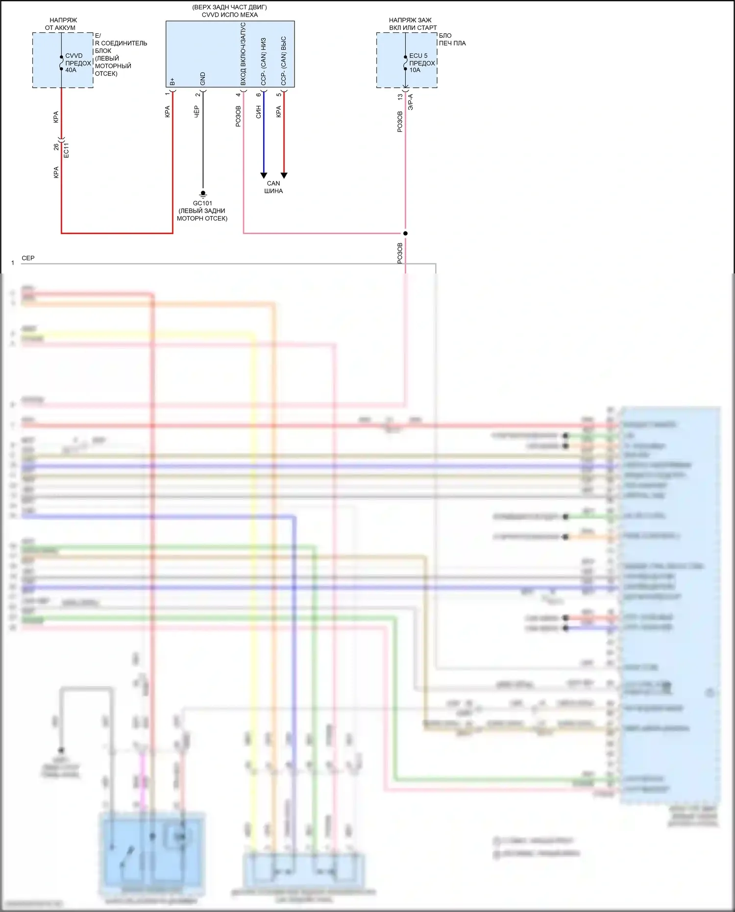 Kona Hyundai I рестайлинг (2020-2024): Электросхема двигателя 1,6л турбо (7 из 7) 