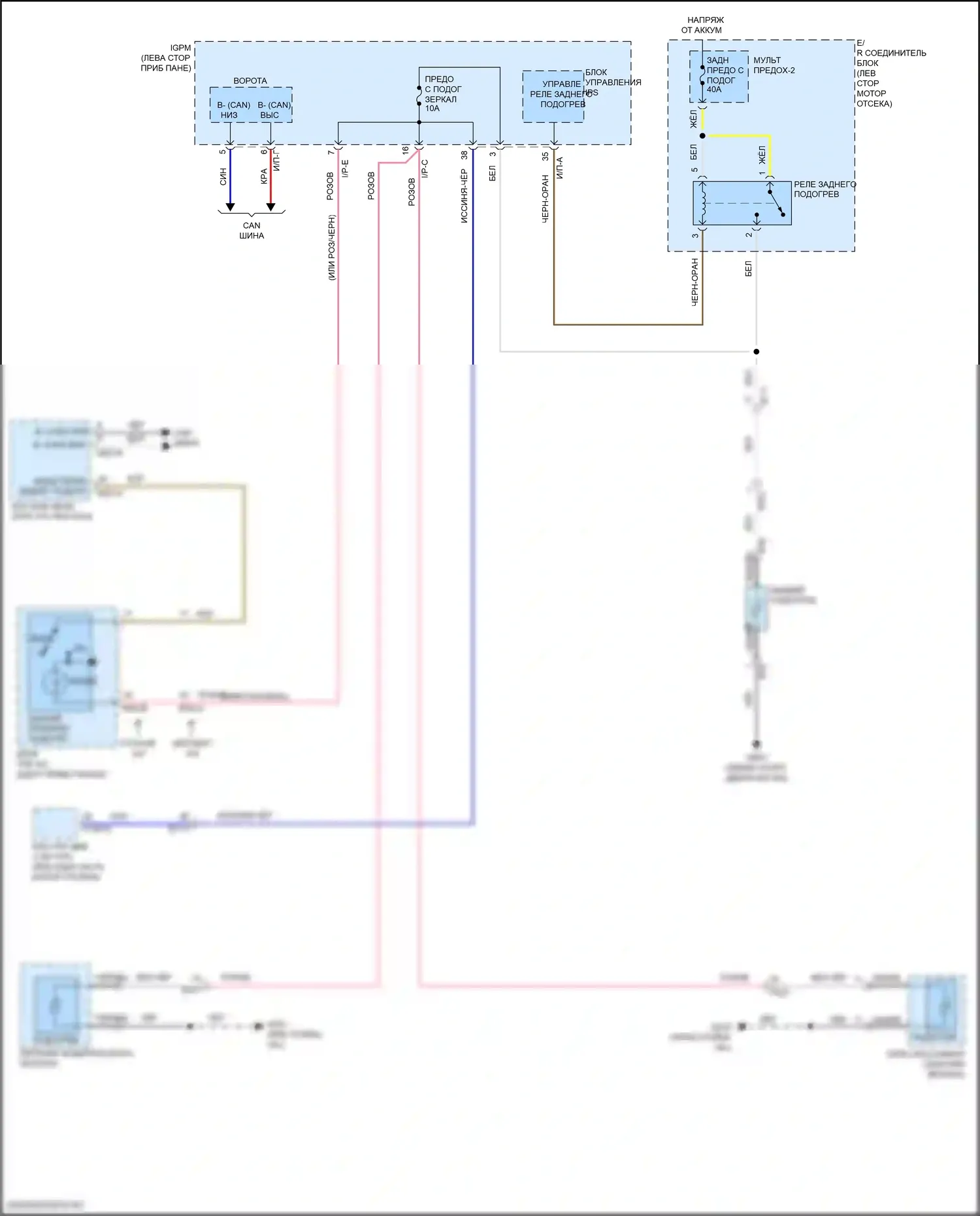 Kona Hyundai I рестайлинг (2020-2024): Размагничивает монтажную электросхему, без автоматического подогрева 