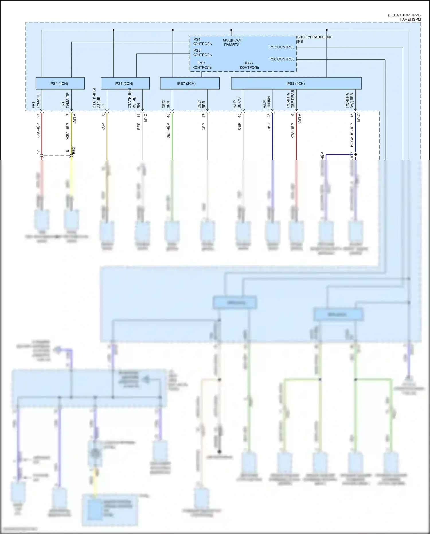 Kona Hyundai I (2017-2021): Электросхема блока предохранителей реле (9 из 10) 