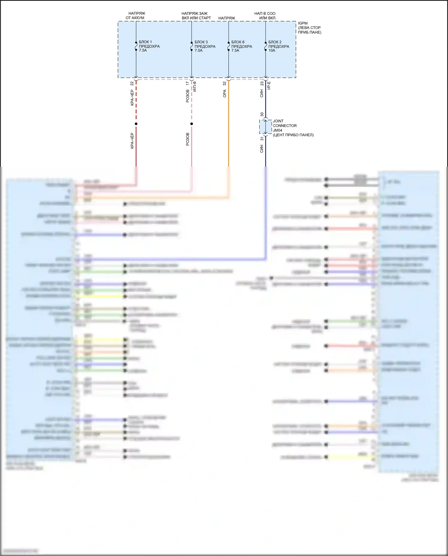 Kona Hyundai I (2017-2021): Электросхема блока управления кузовом 