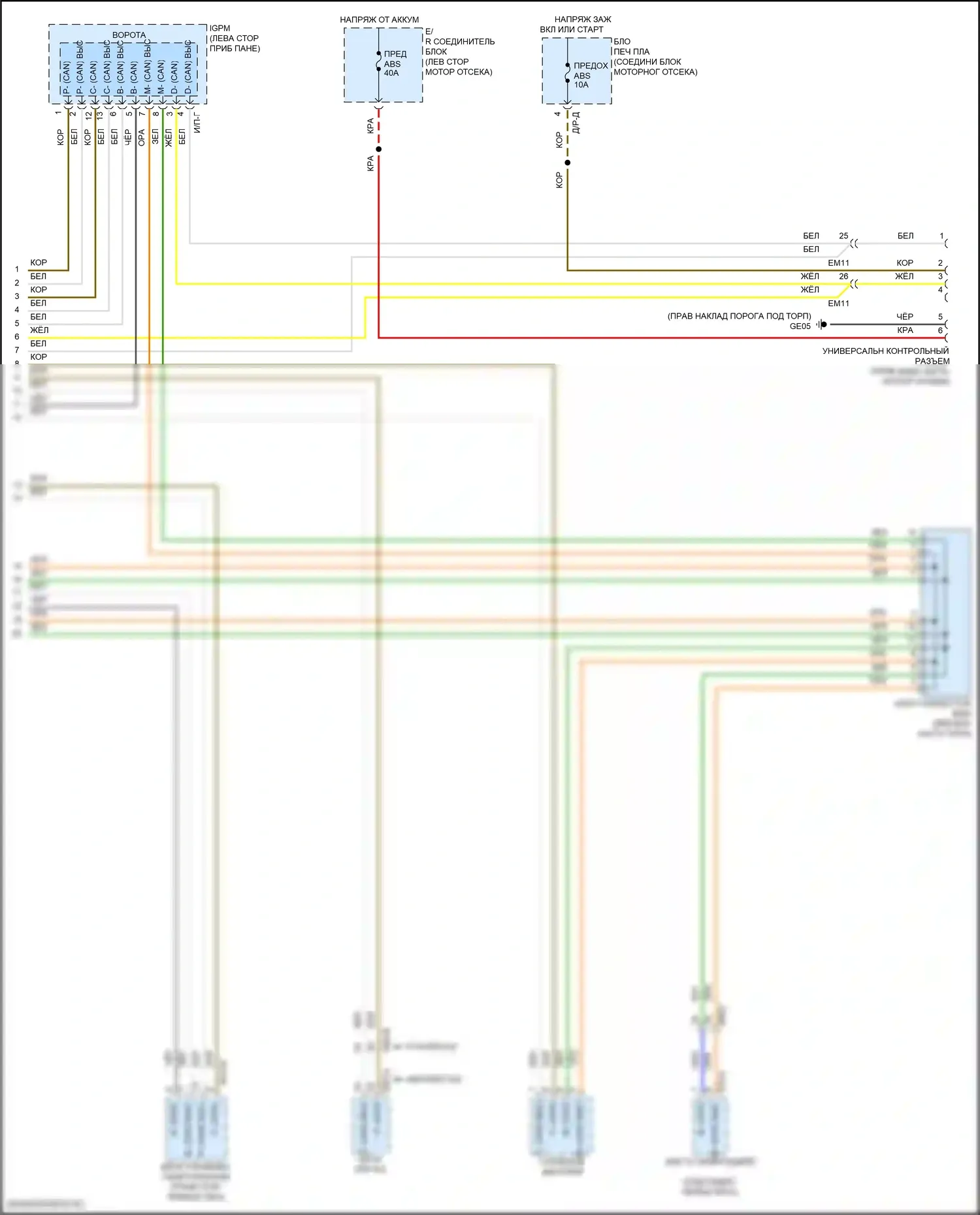 Kona Hyundai I (2017-2021): Can шина электросхема (4 из 4) 