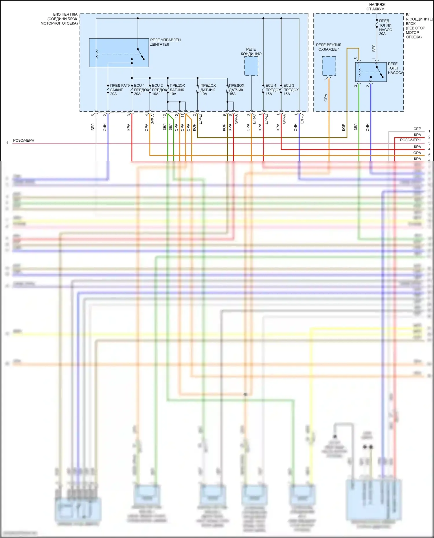 Kona Hyundai I (2017-2021): Электросхема двигателя 1,6л турбо (3 из 6) 
